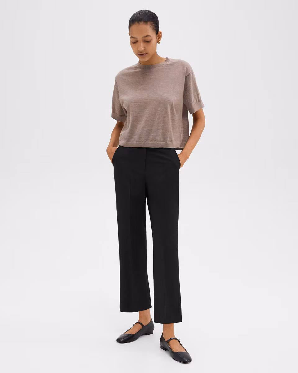 High-Waist Straight-Leg Pant in Good Wool