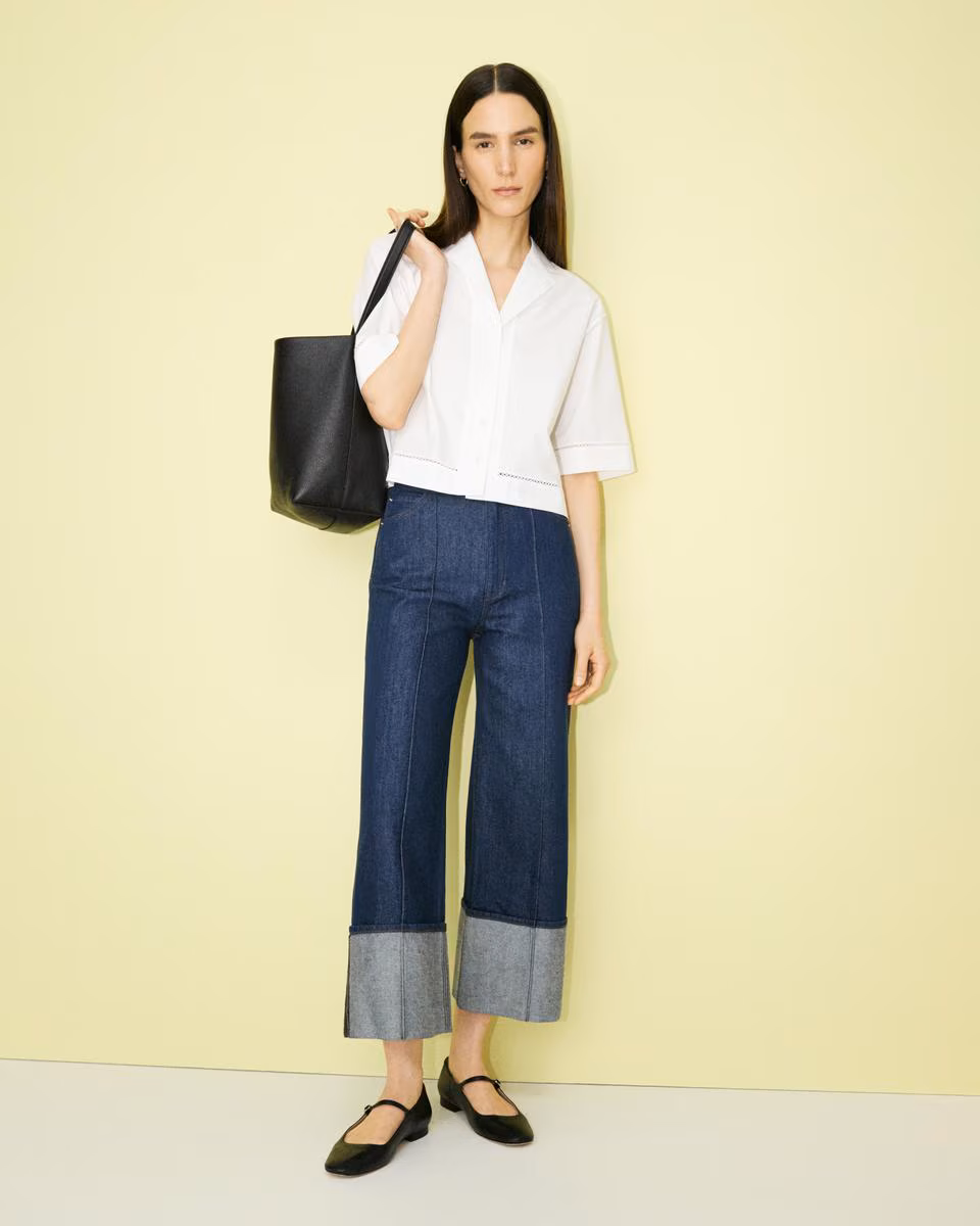 Cuffed Pant in Relaxed Denim