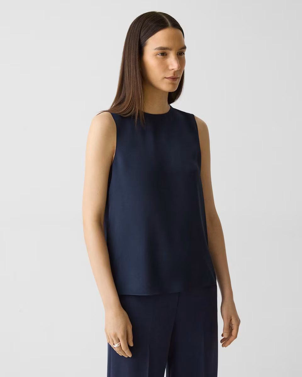 Shell Top in Silk Georgette