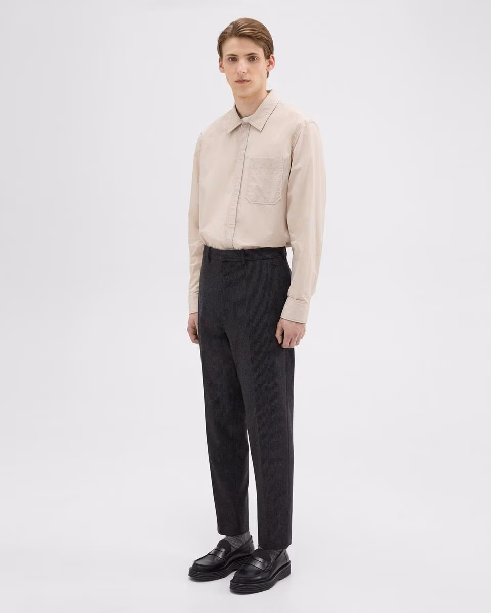 Tapered Pinstripe Flannel Pant