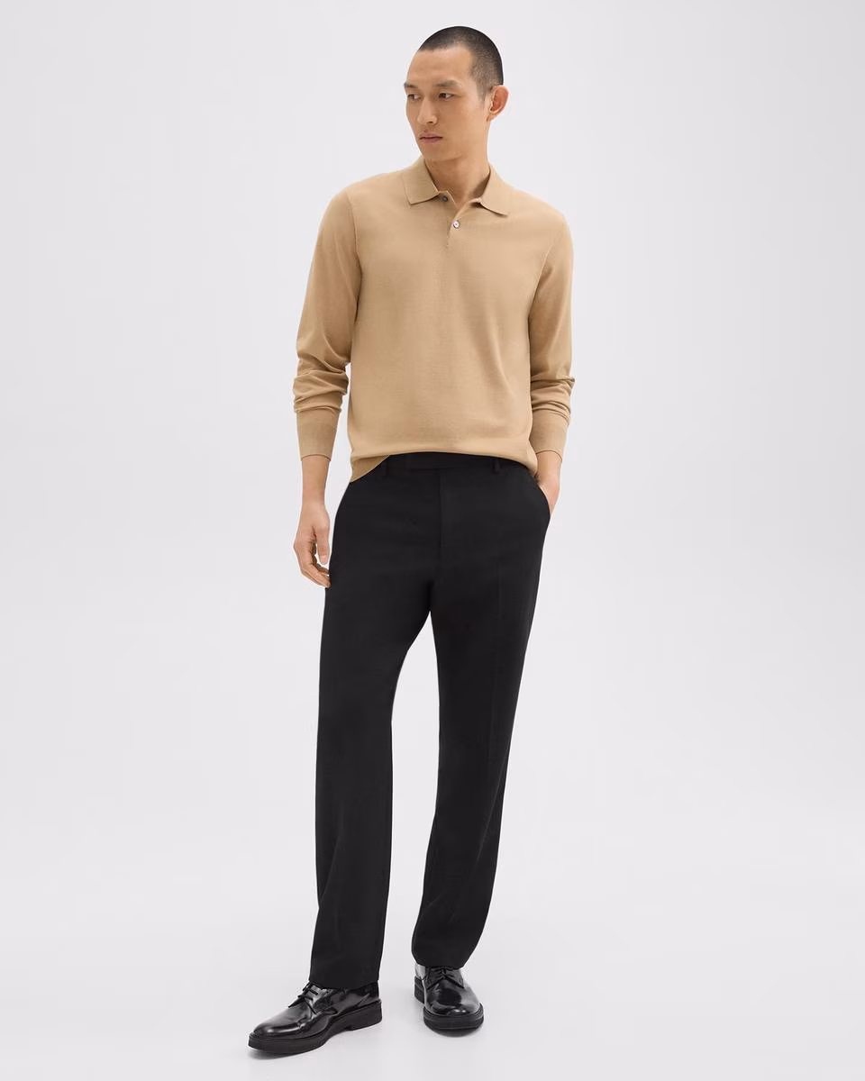 Straight Pant in Wool-Blend Twill