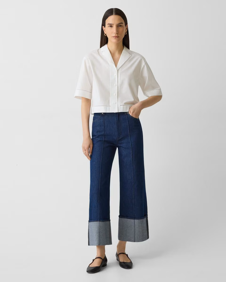 Cuffed Pant in Relaxed Denim