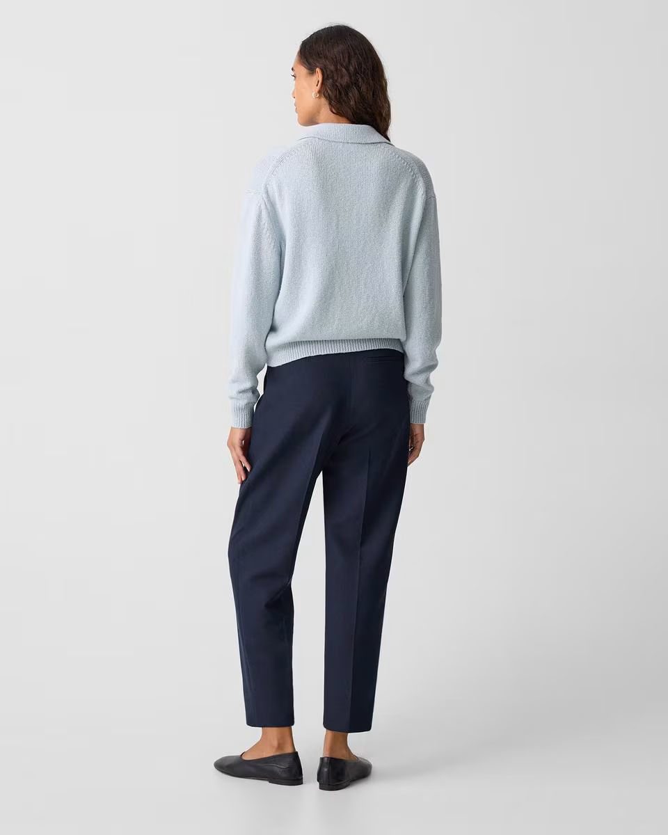 Tapered High-Rise Pant in Wool-Blend