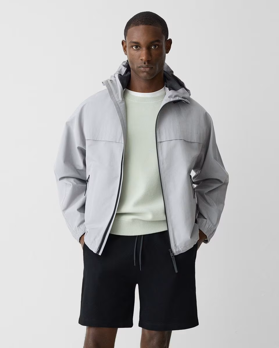 Hooded Jacket in Cotton-Blend