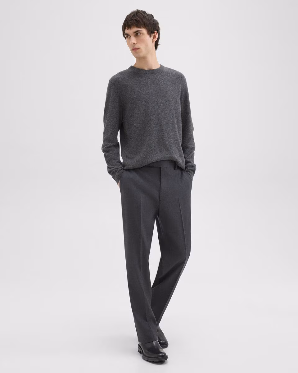 Straight Pant in Wool-Blend Twill