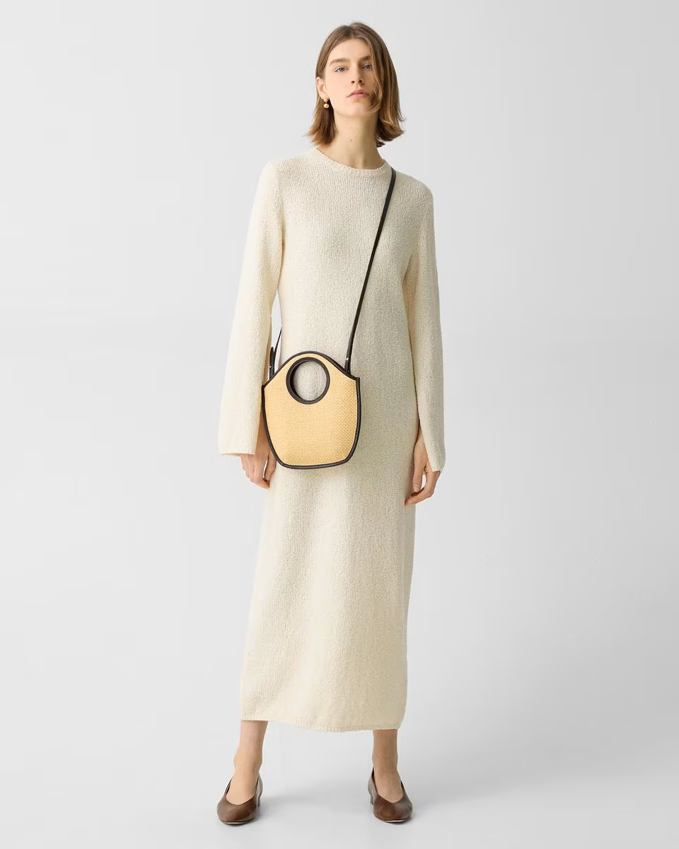 Mini Circle Bag in Raffia