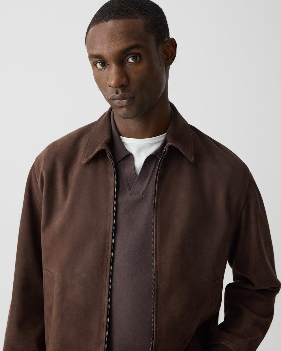 Wyatt Zip Jacket in Suede