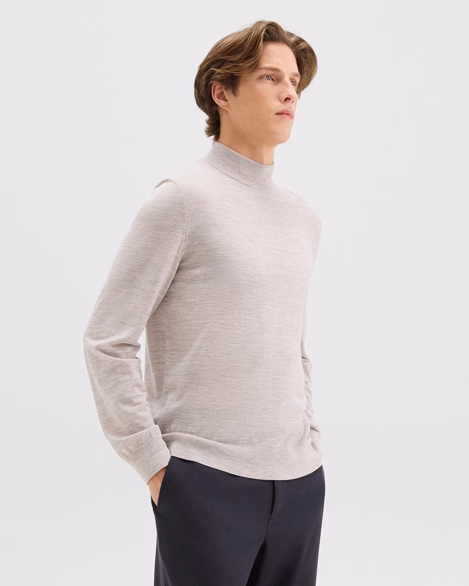 Mock Neck Sweater in Regal Wool