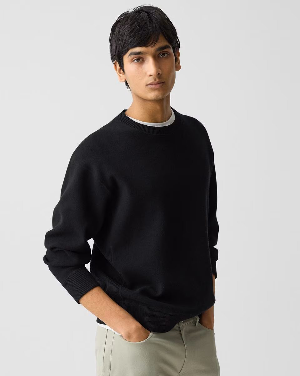 Relaxed Crewneck Sweatshirt in Light Bilen