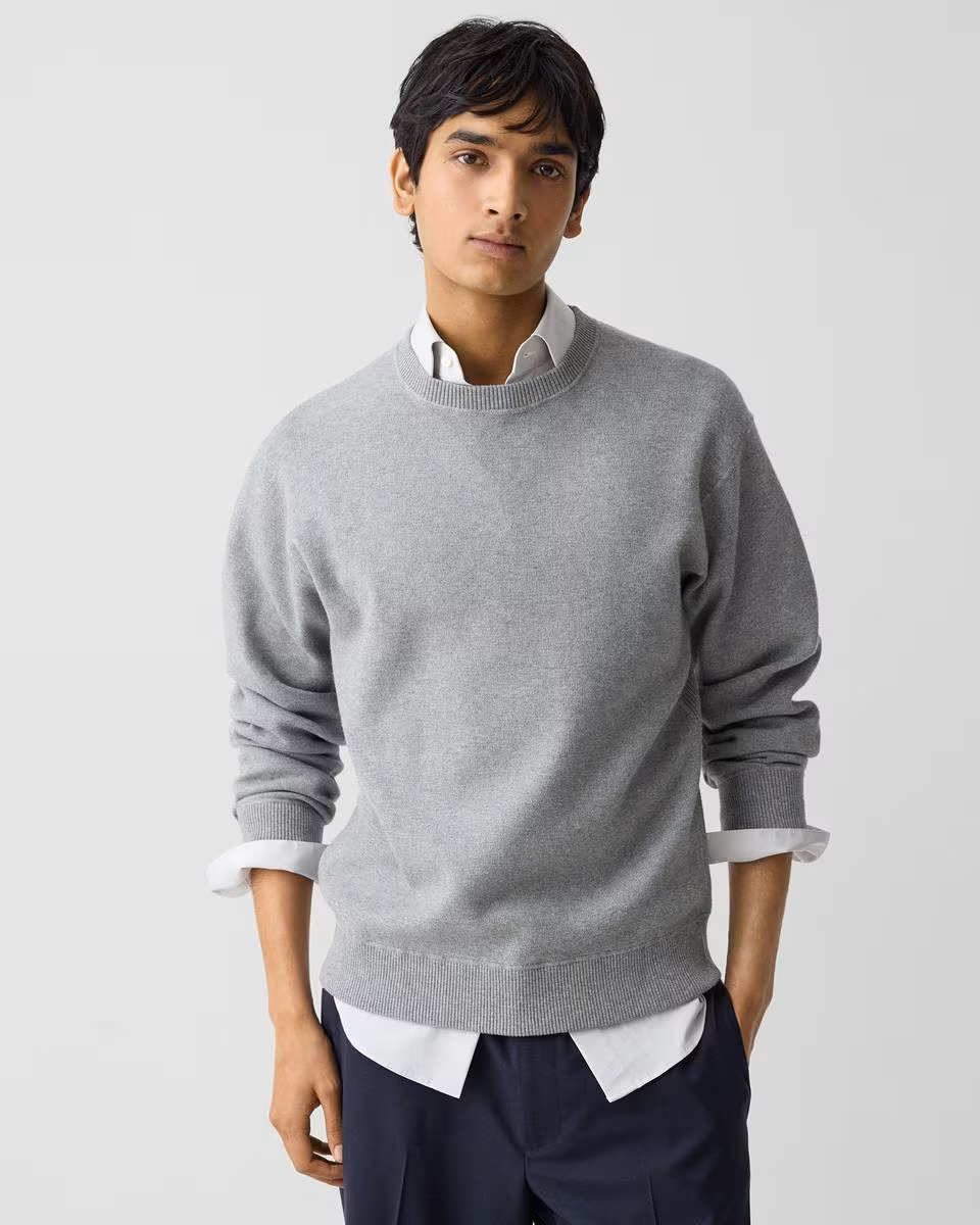 Relaxed Crewneck Sweatshirt in Light Bilen