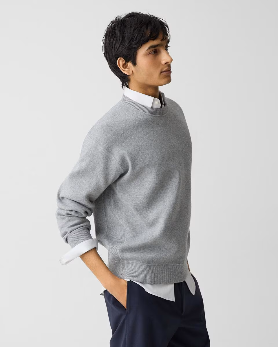 Relaxed Crewneck Sweatshirt in Light Bilen