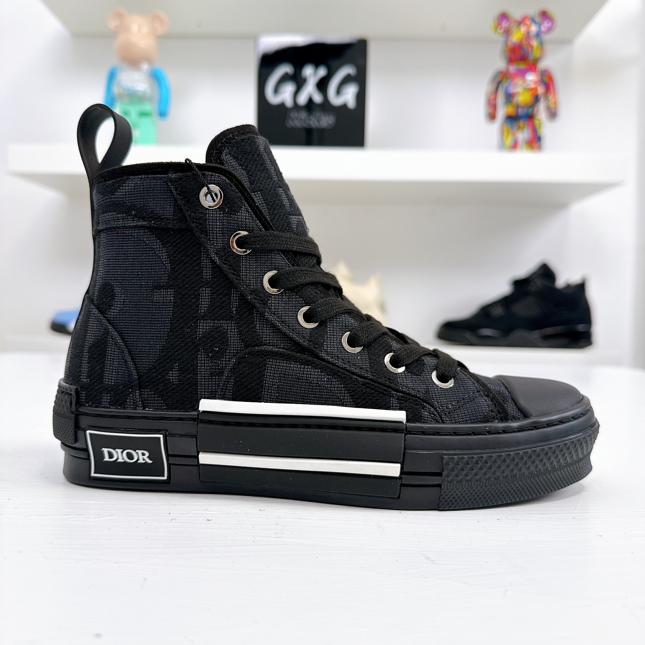 B23 League High-Top Sneaker Black Maxi Dior Oblique Jacquard DIOR
