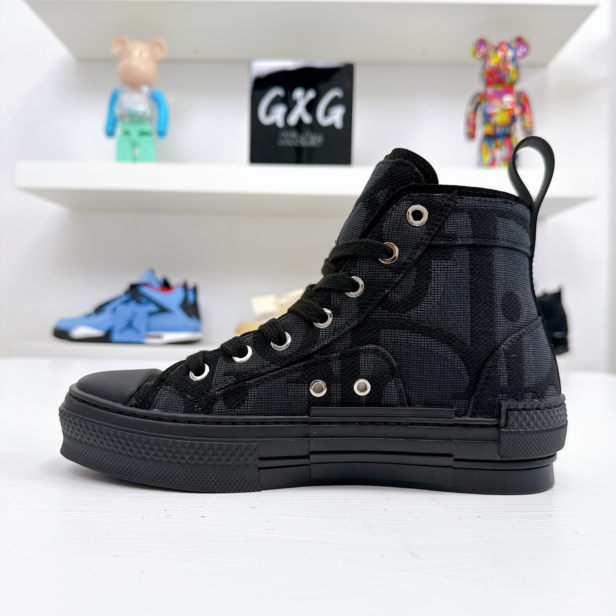 B23 League High-Top Sneaker Black Maxi Dior Oblique Jacquard DIOR