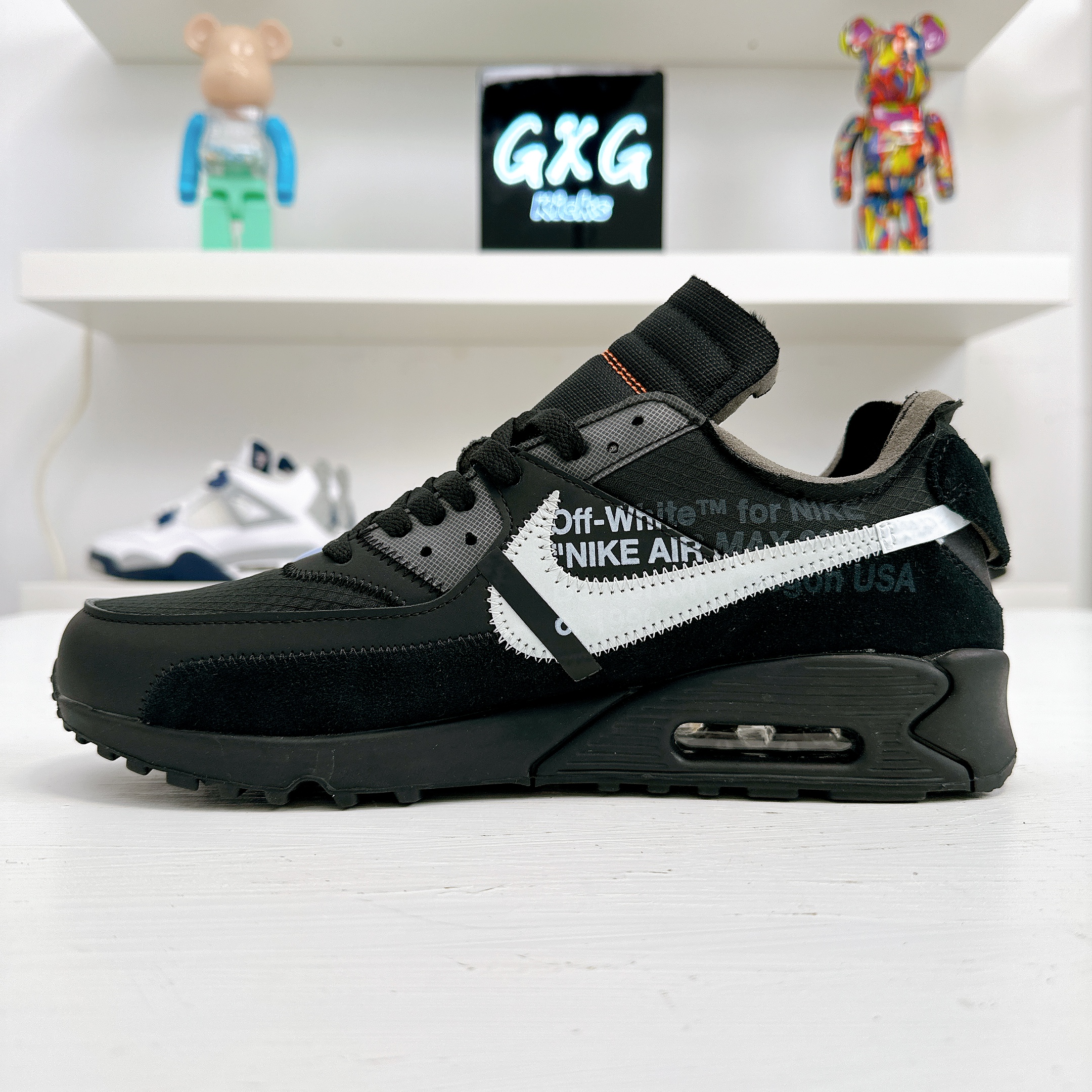 Nike Air Max 90 x Off White Air Force 1 Low Black AO4606-001