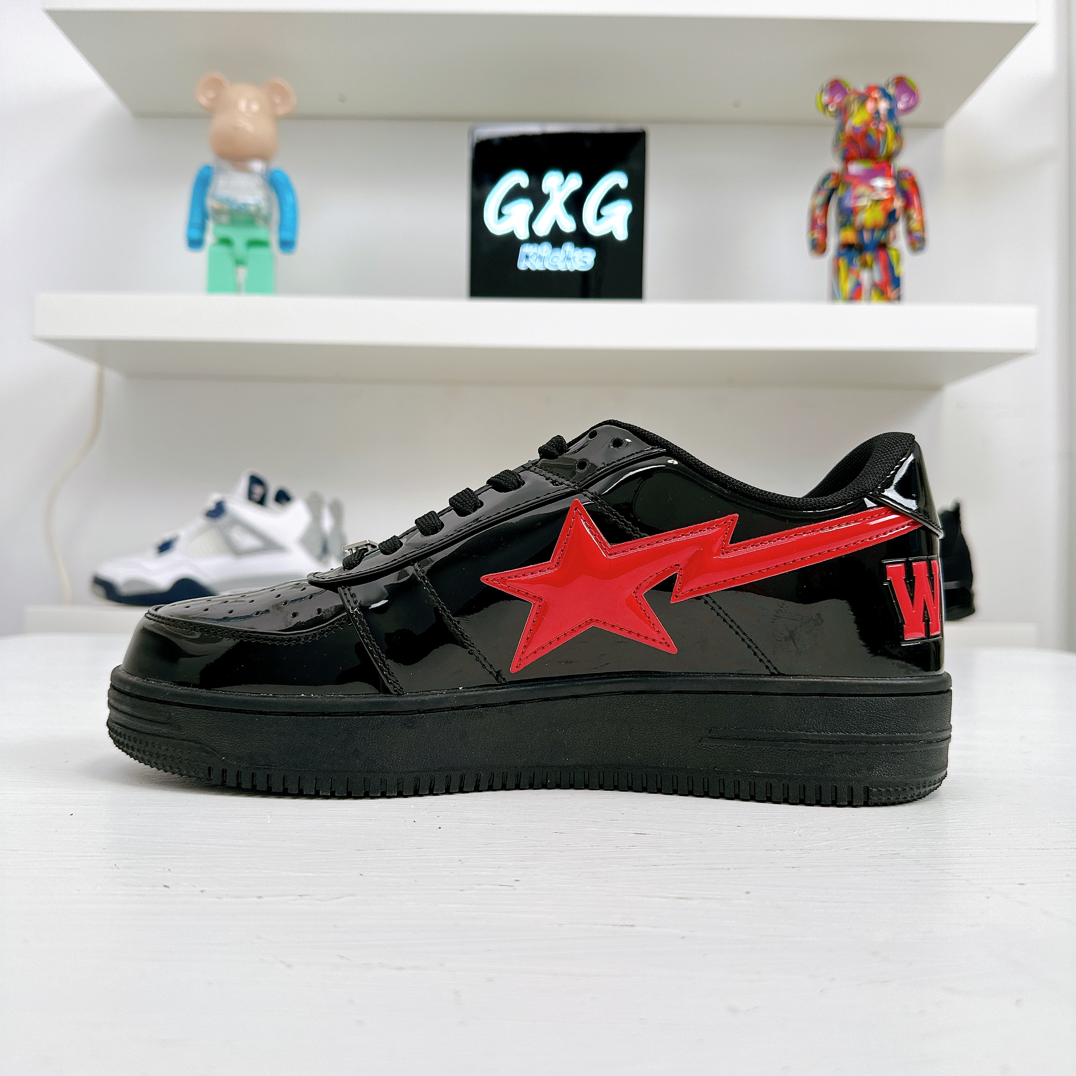 A Bathing Ape Bape Sta Low Shark Black - 1H30-191-012-BLK