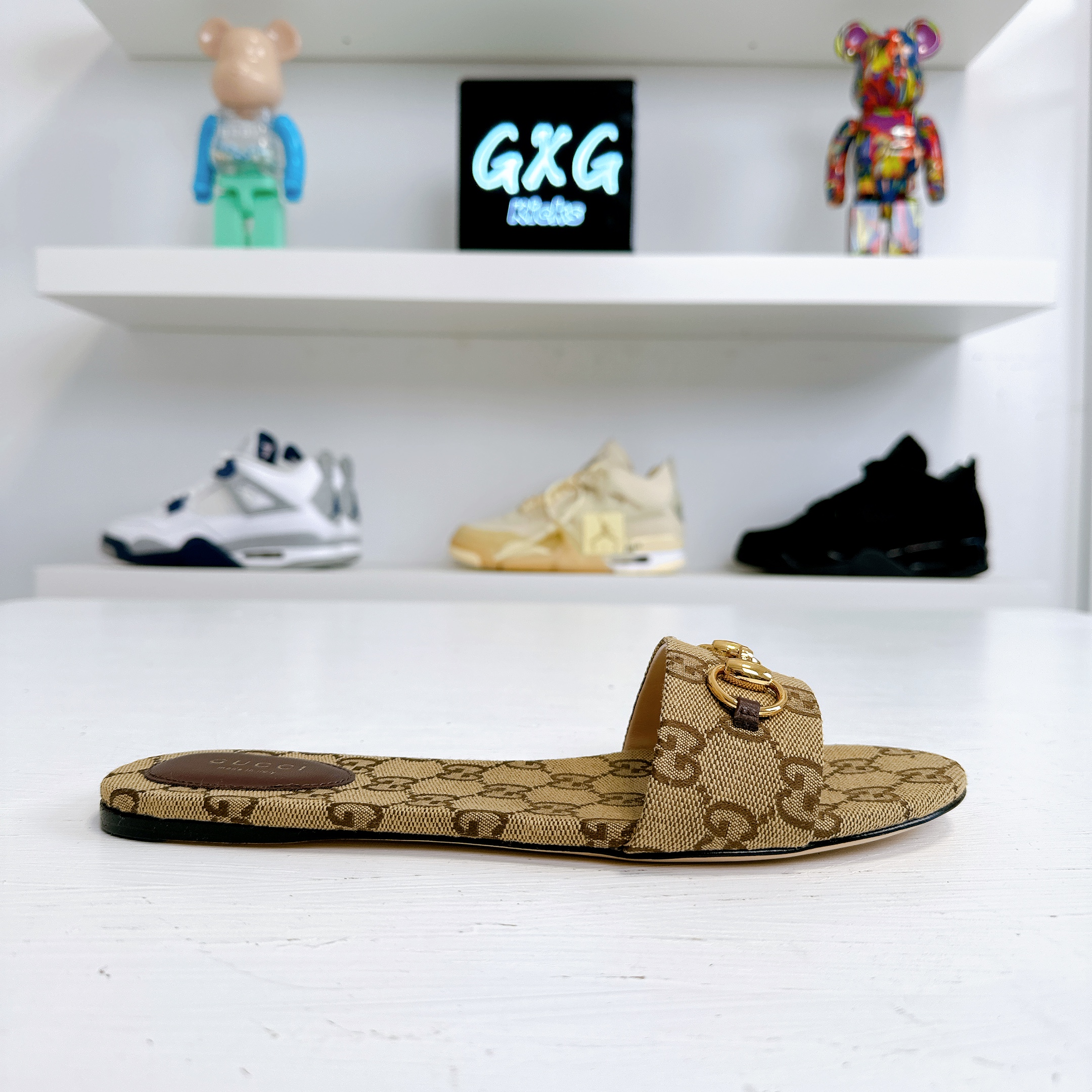 Gucci GG Canvas Siaga Slide Sandals