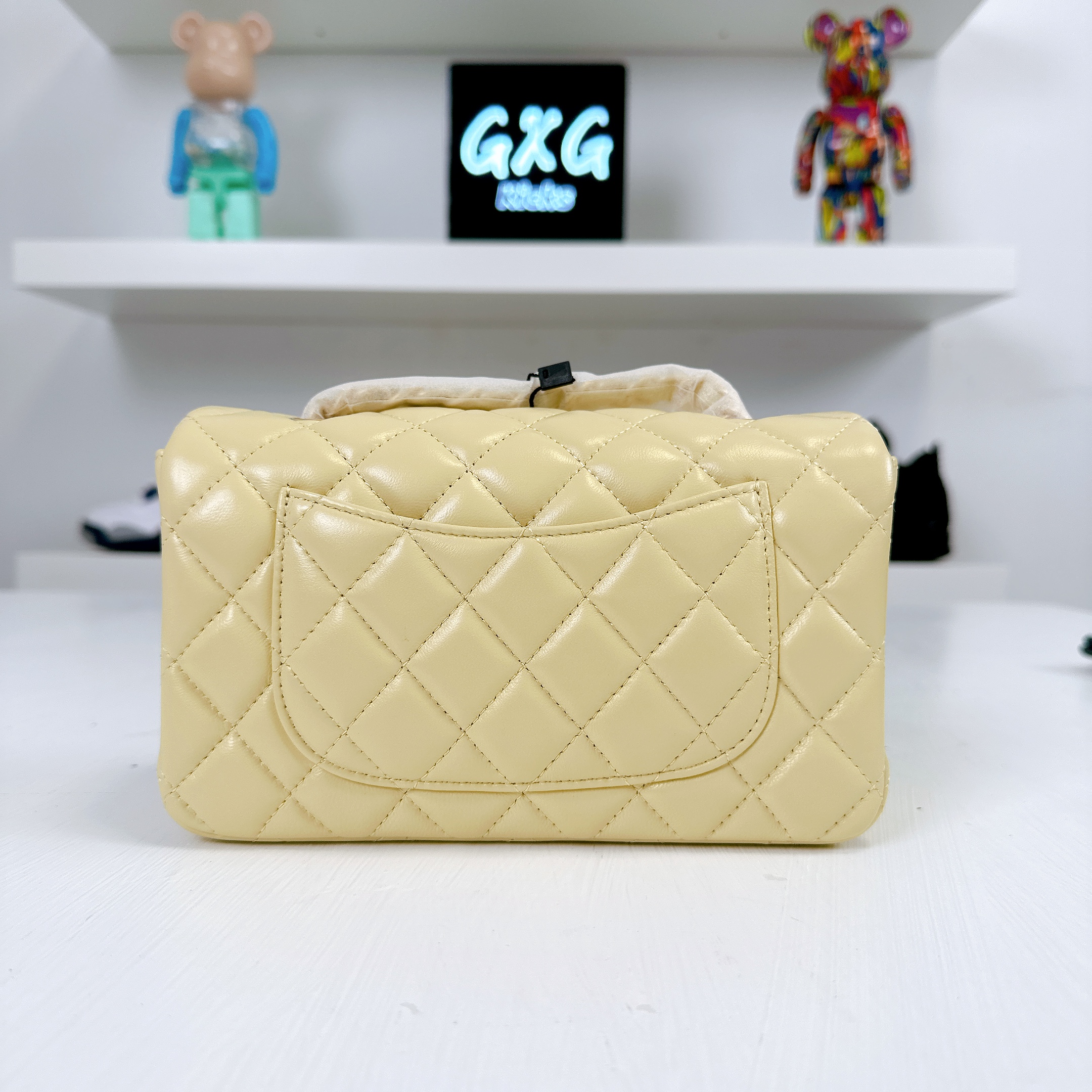 Chanel Quilted Lambskin Mini Sweet Camellia Adjustable Chain Square Flap Bag