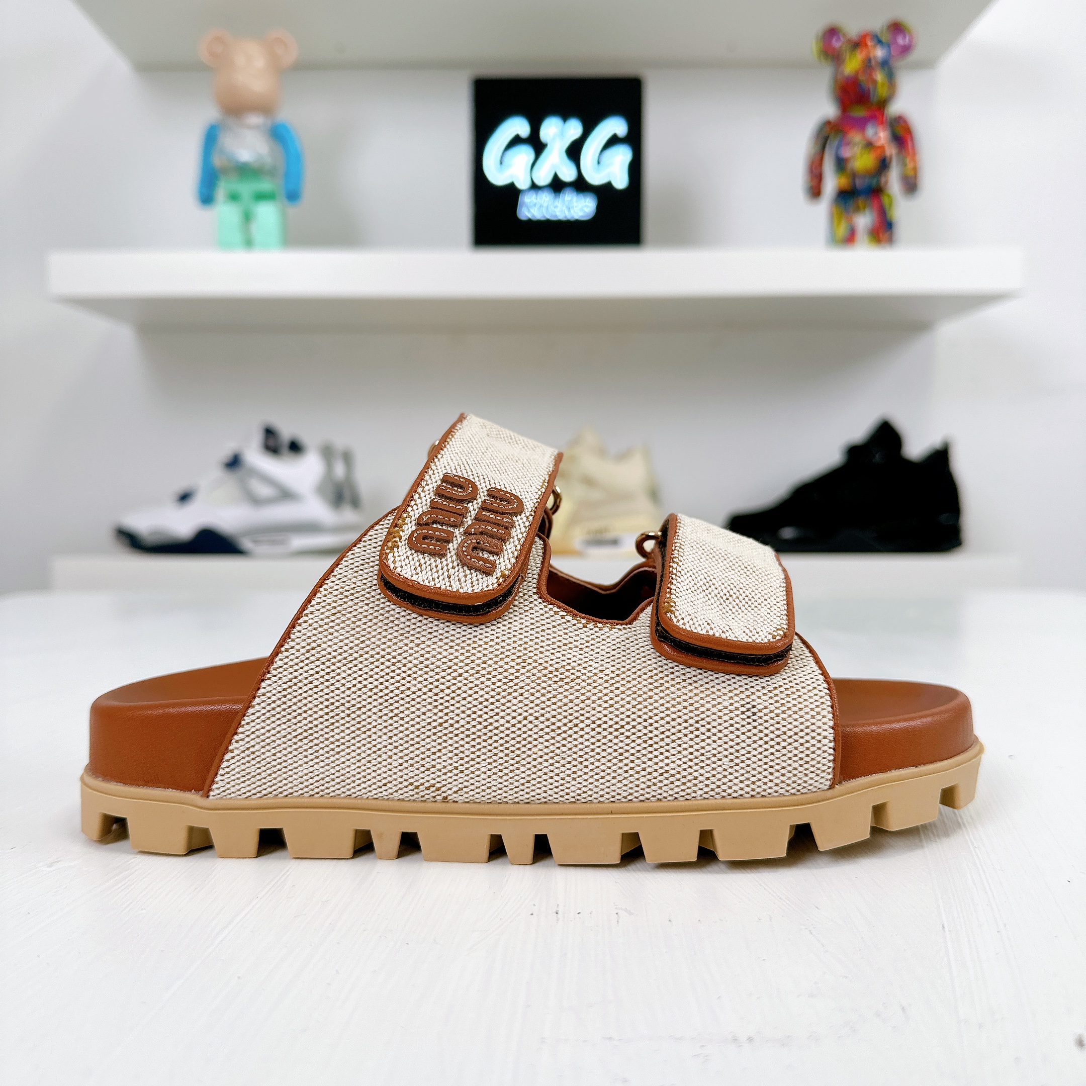 Miu Miu Ruches Nappa Leather Sandals