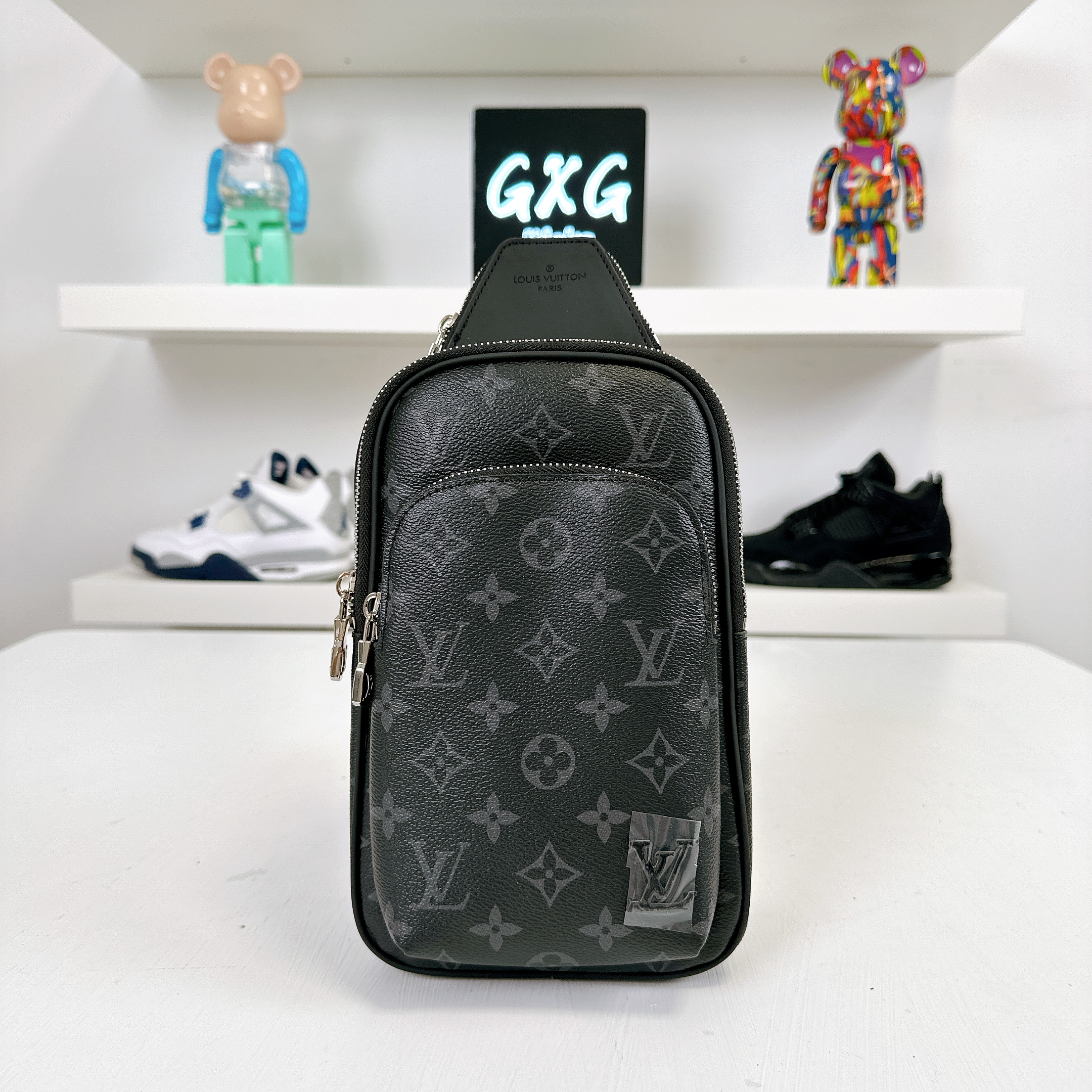 Louis Vuitton Avenue Sling PM Black Monogram Eclipse Canvas Body Bag