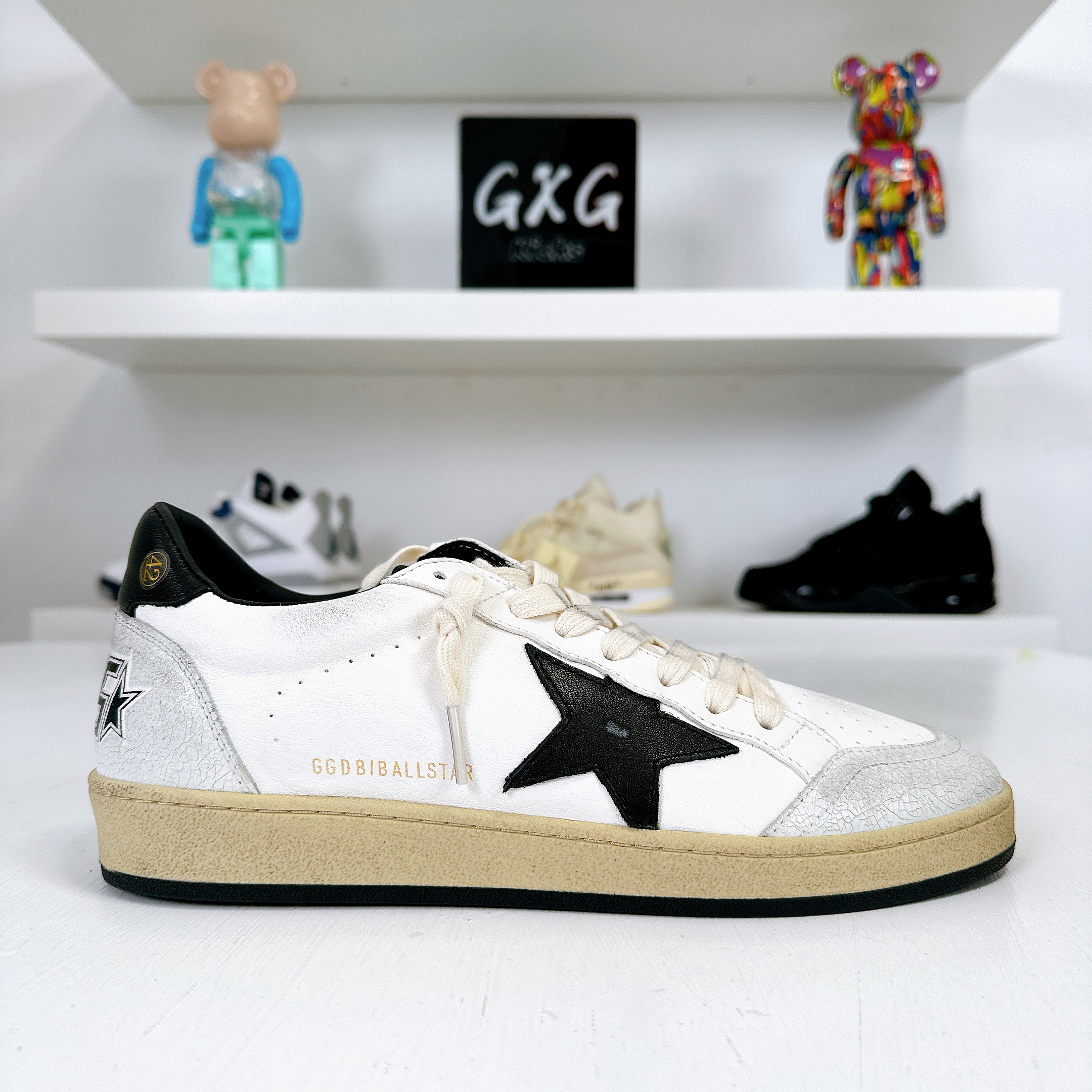 Golden Goose Ball Star Leather Sneakers in Black