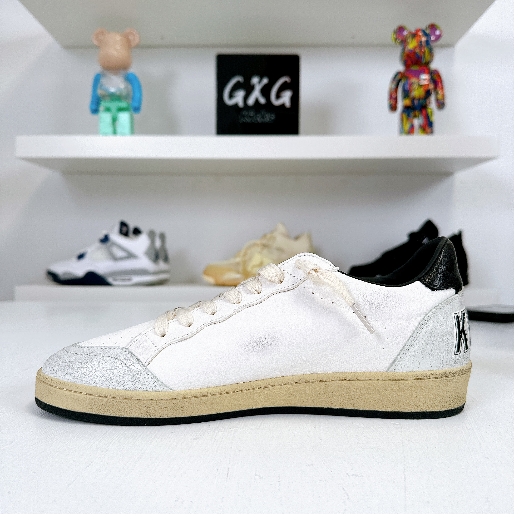 Golden Goose Ball Star Leather Sneakers in Black