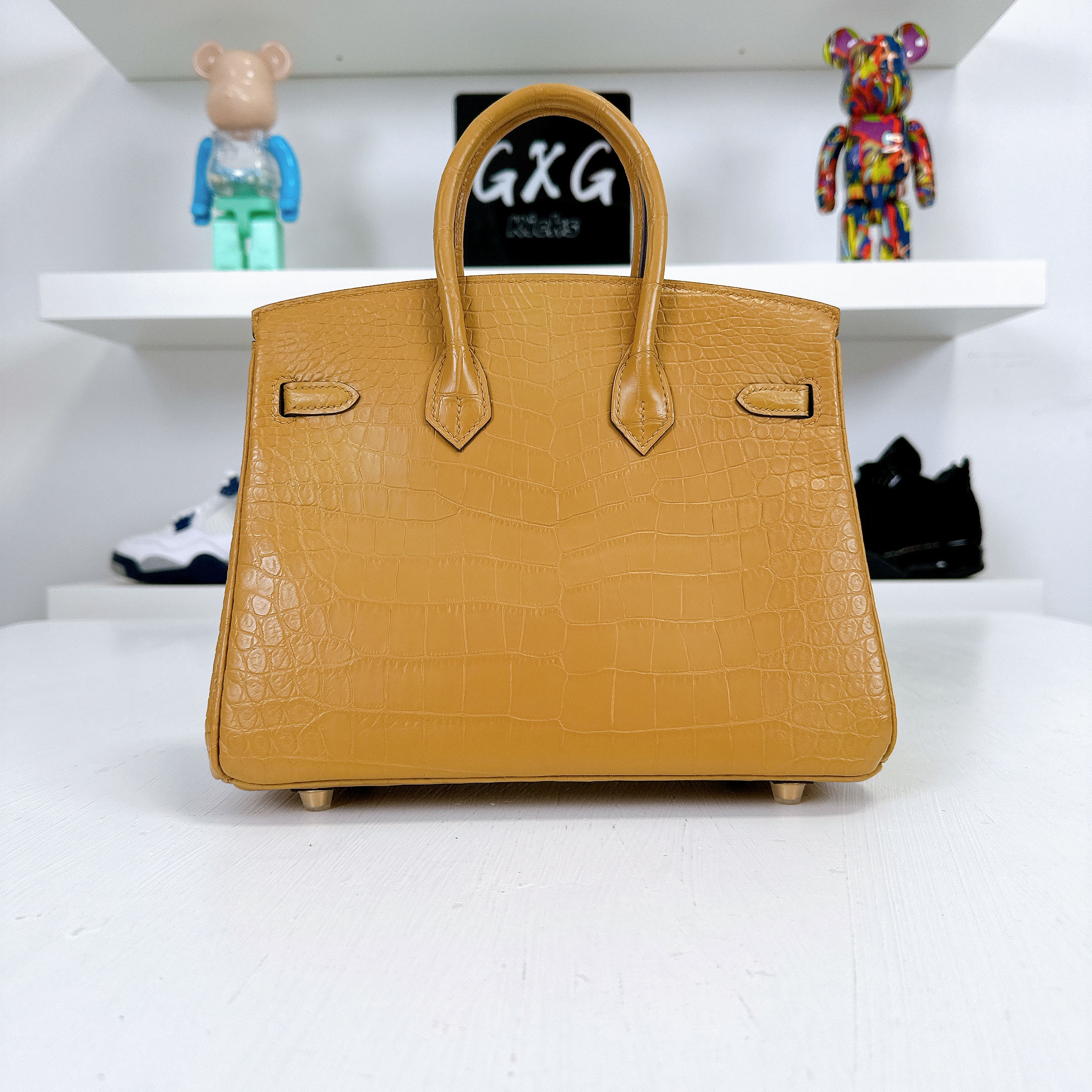 HERMES Matte Alligator Birkin 35 Paille