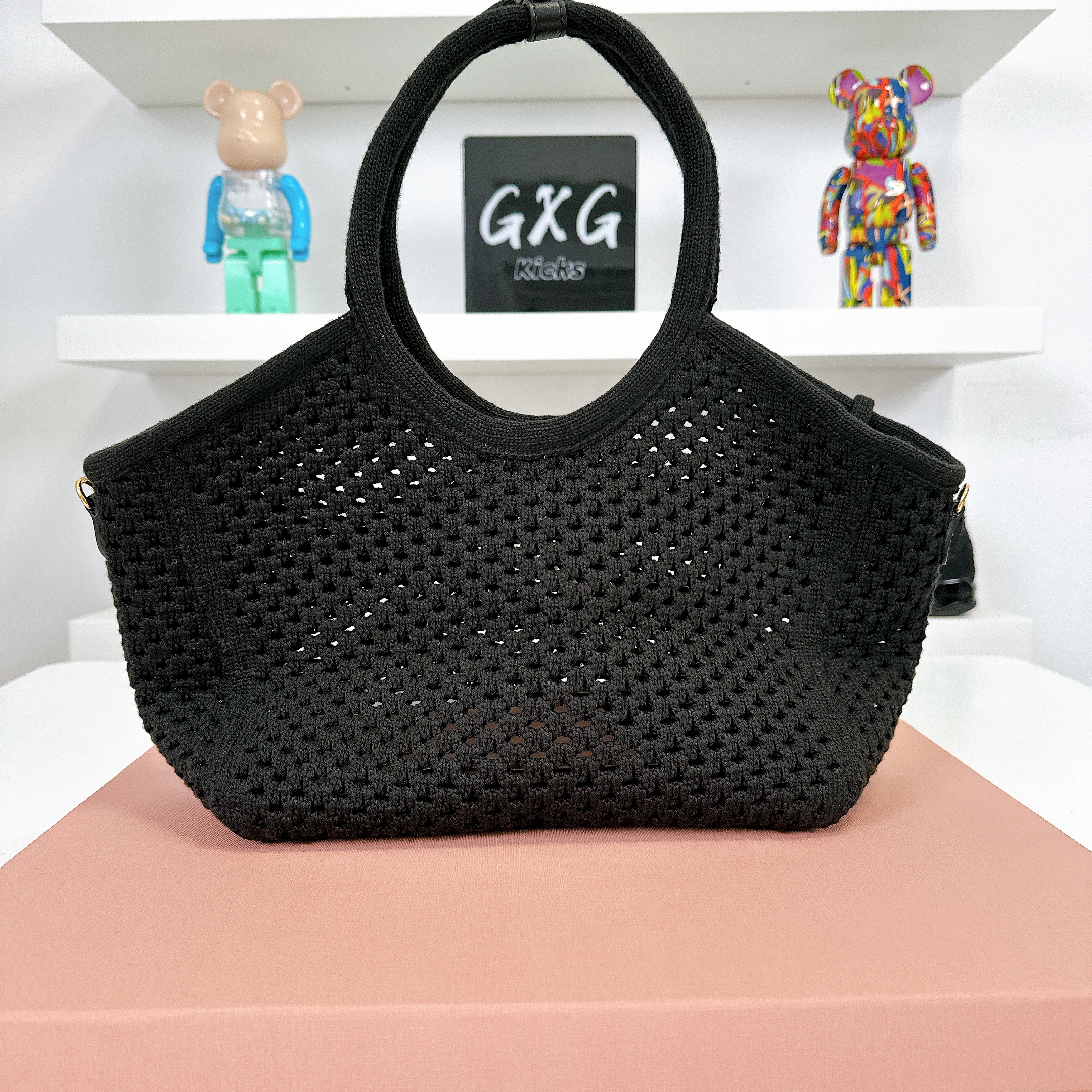 Miu Miu Ivy Cotton Mesh Bag