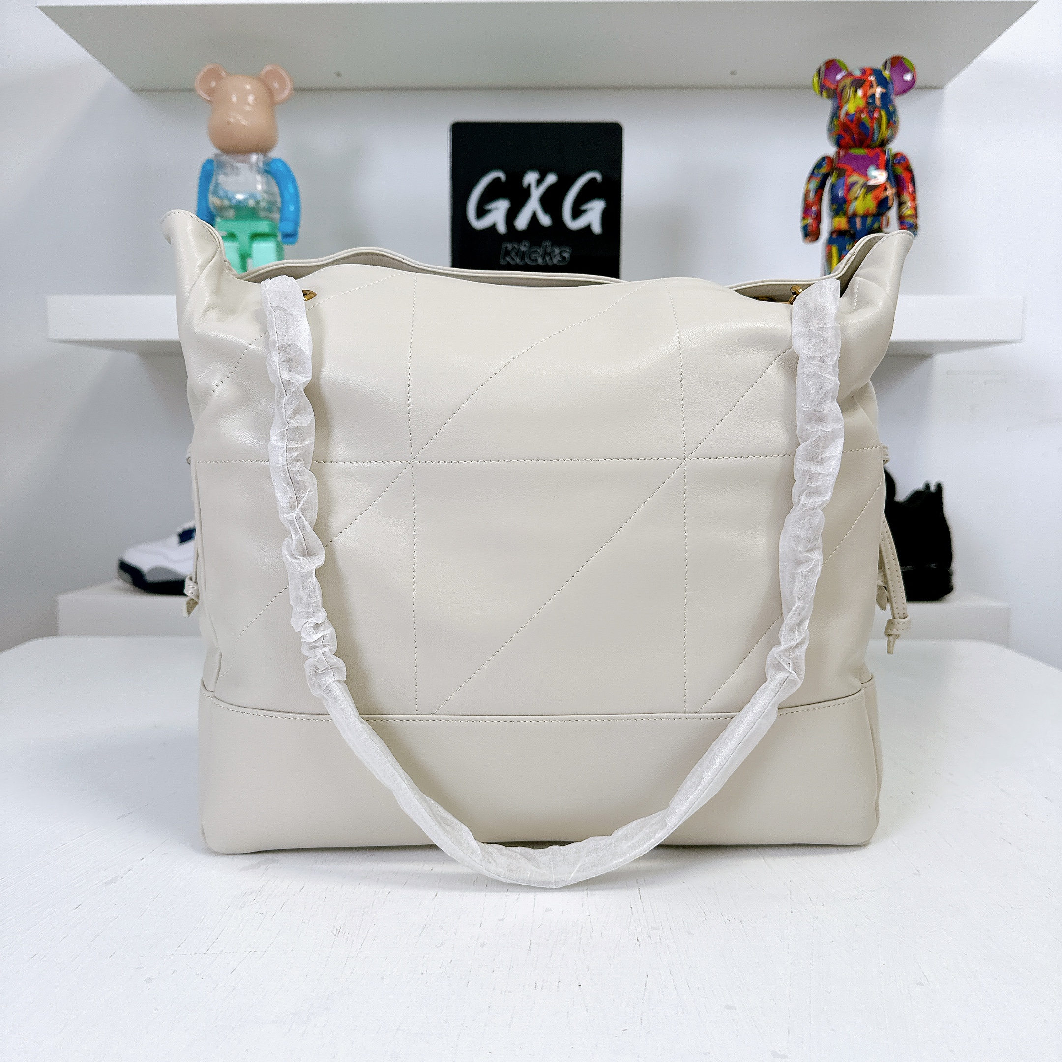 Saint Laurent Jamie 4.3 Small YSL Tote Bag in Quilted Leather