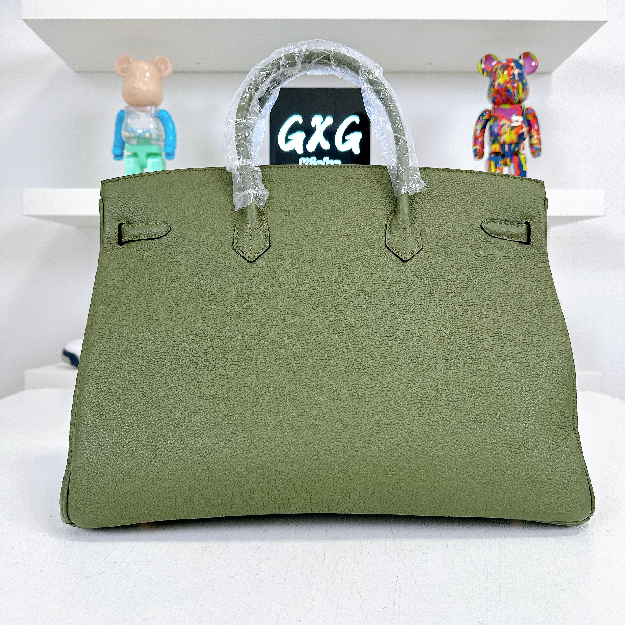 Birkin 30 leather handbag Hermès Green in Leather