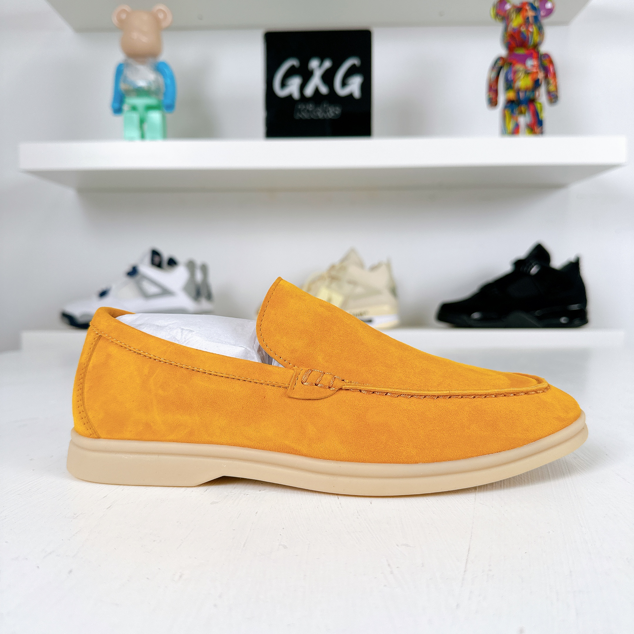 Loro Piana Summer Charms Walk suede loafers