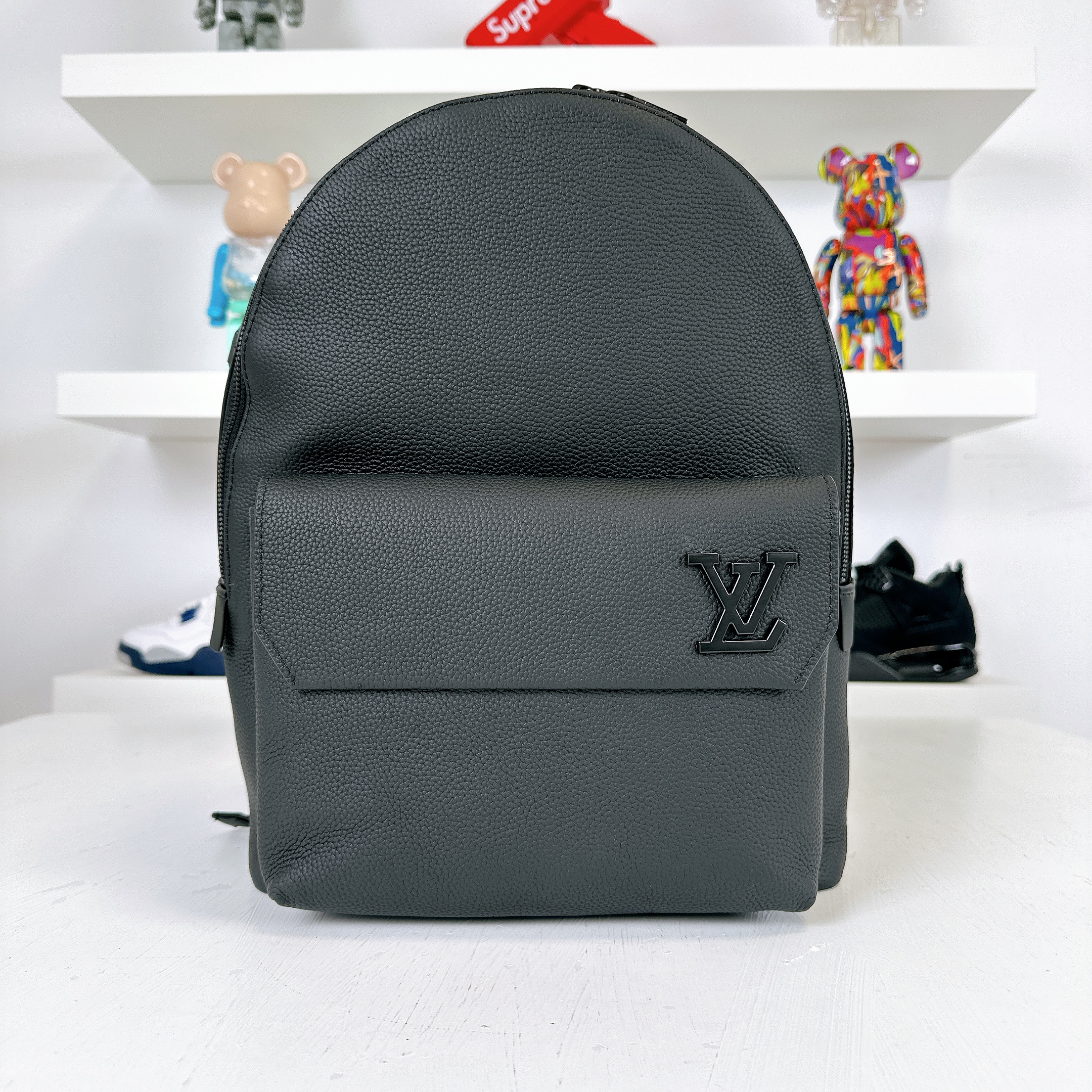Louis Vuitton Grained Calfskin Aerogram Takeoff Backpack