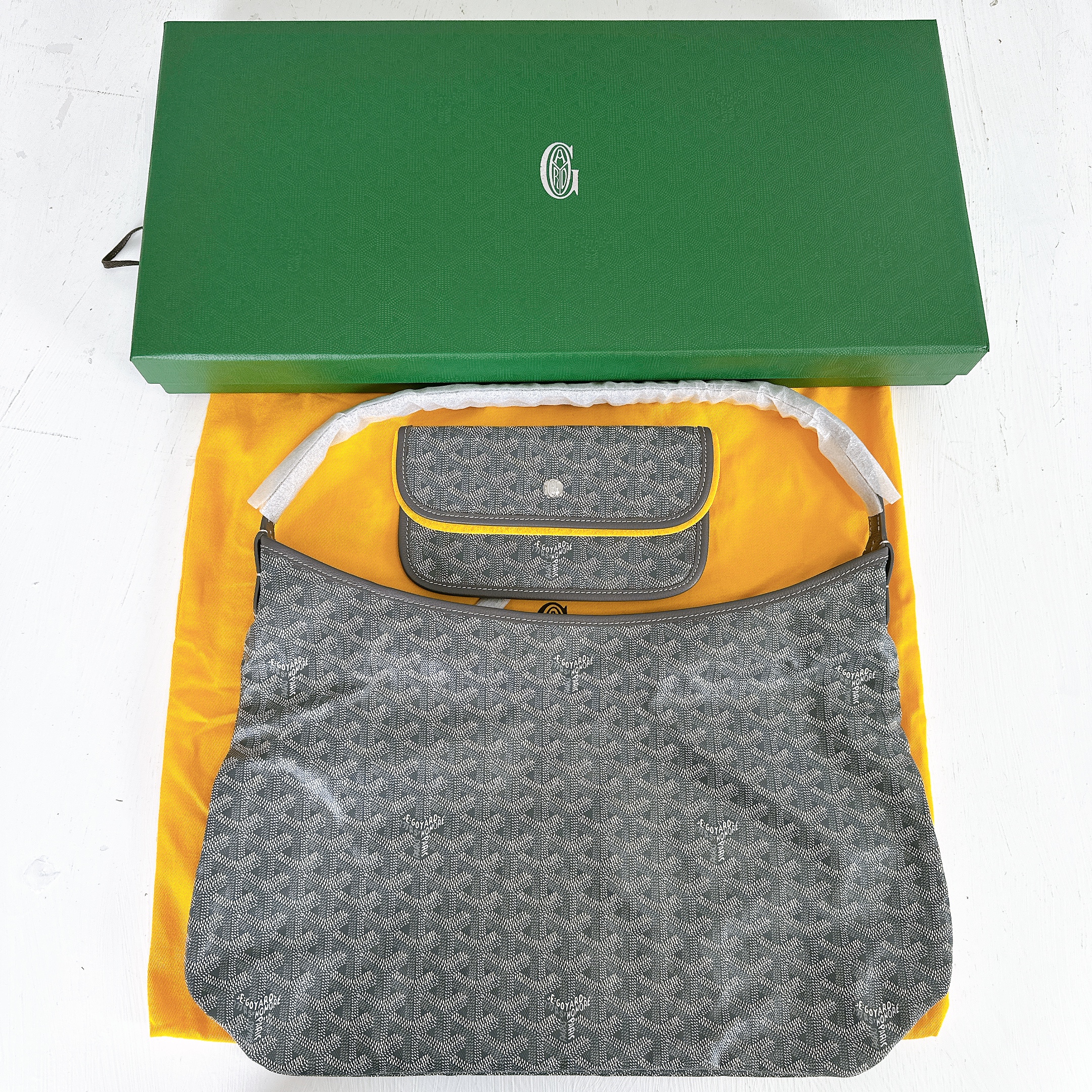 GOYARD Goyardine Boheme Hobo Grey