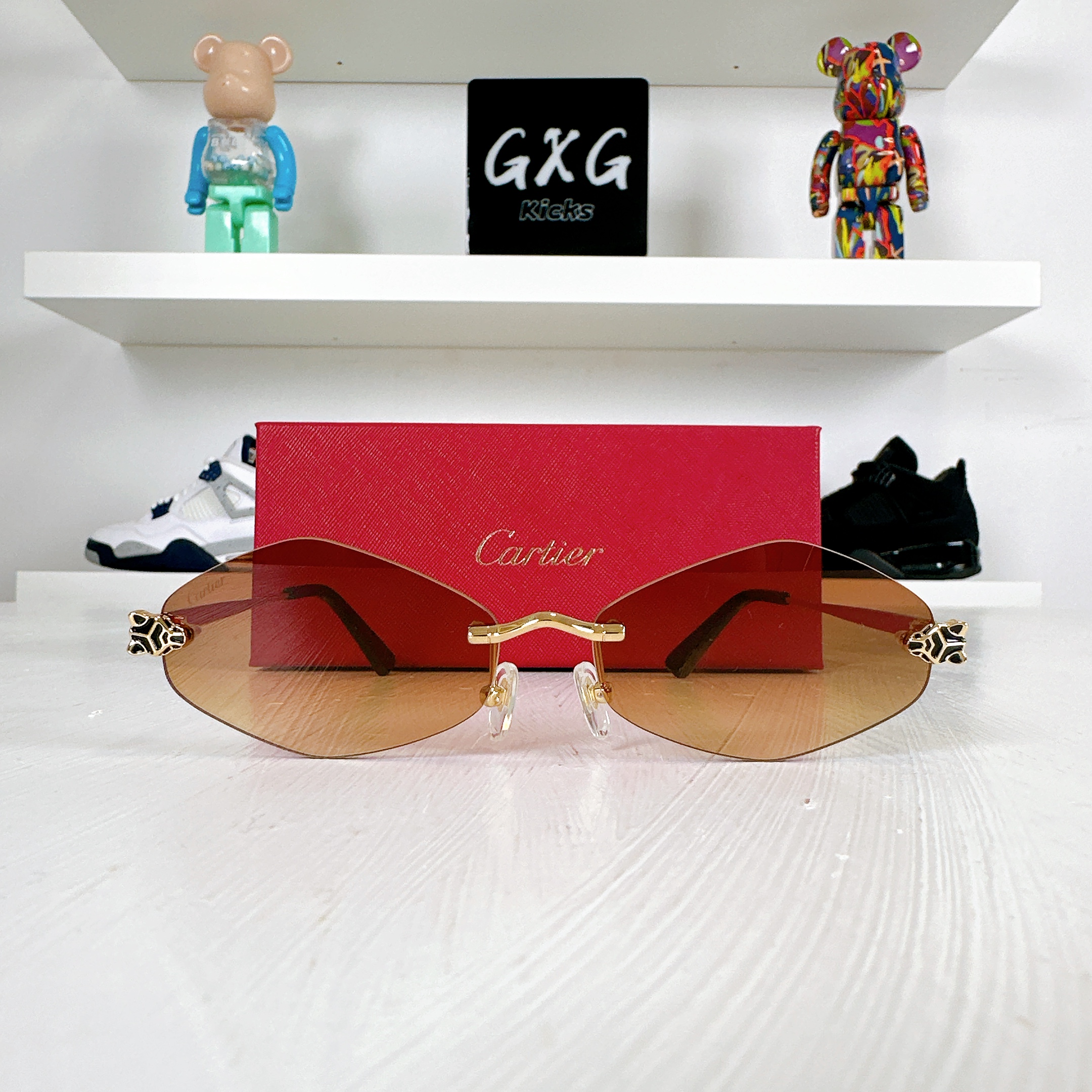 Sunglasses Cartier Beige in Metal