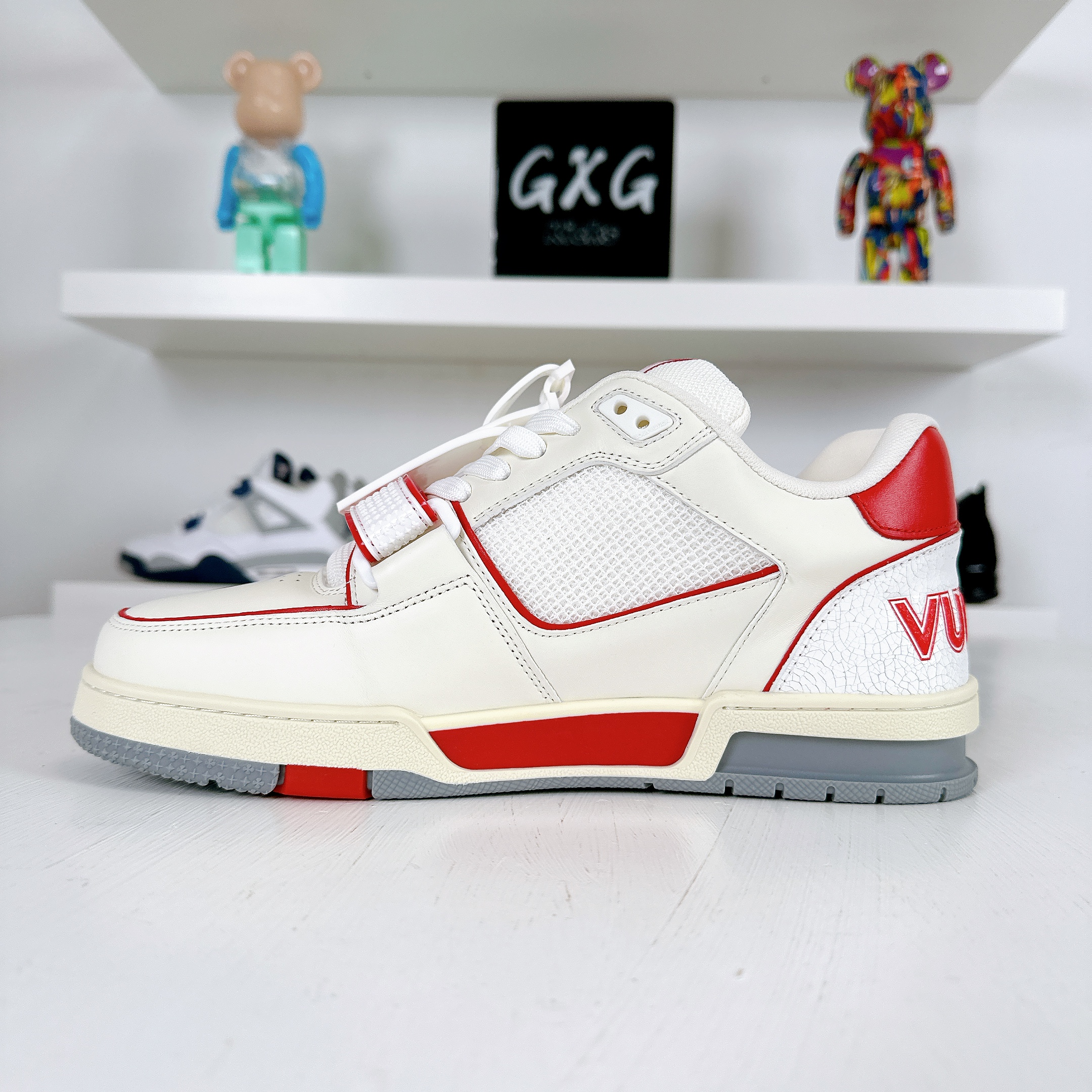 Louis Vuitton Trainer Red Mesh Men's