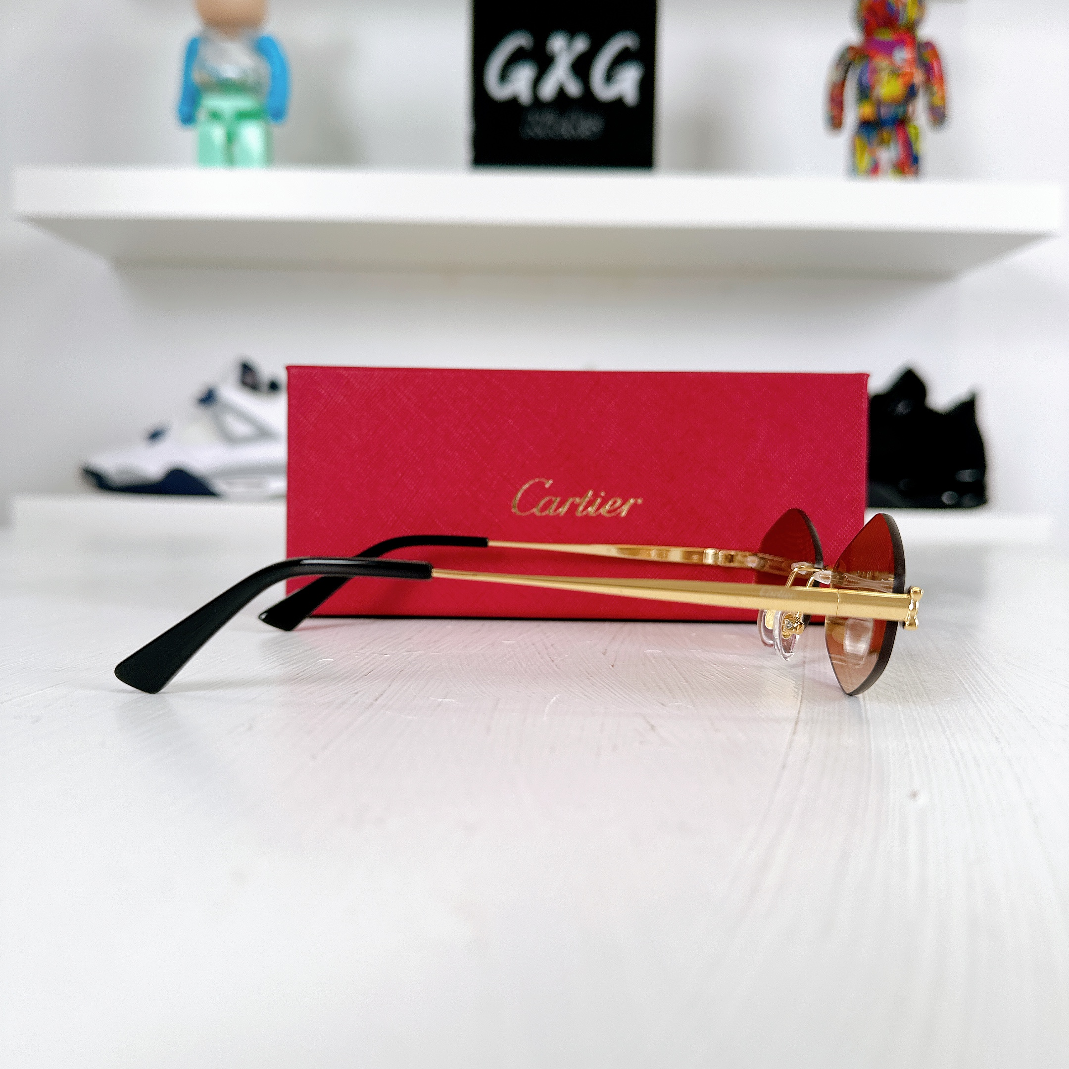 Sunglasses Cartier Beige in Metal