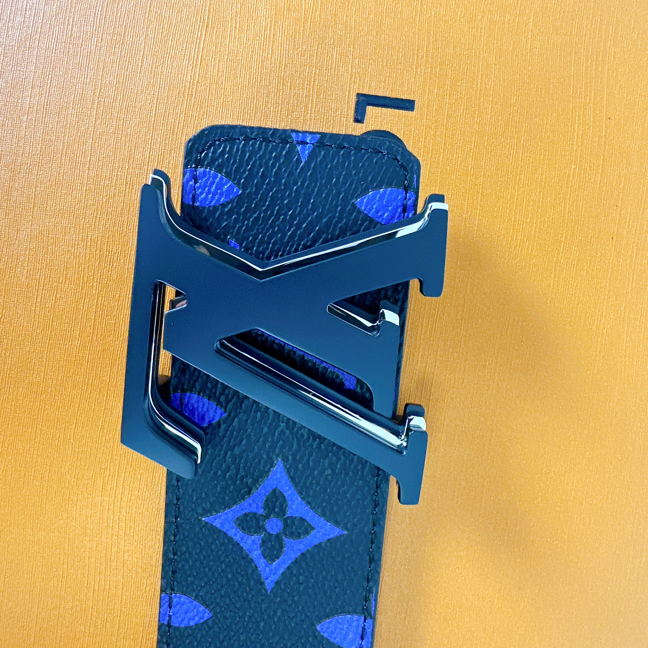 Louis Vuitton LV Initiales 40MM Reversible Belt Monogram Blue