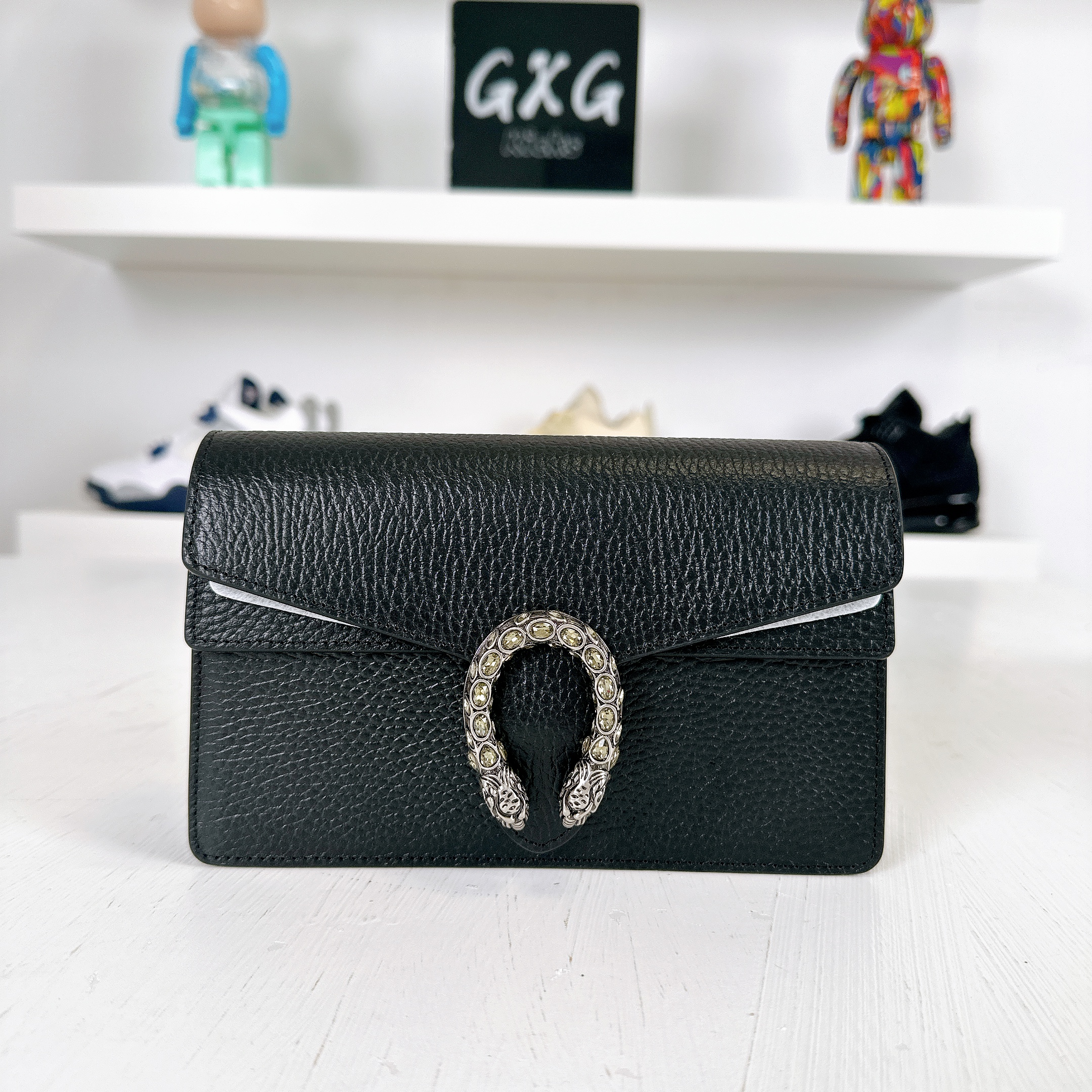 Gucci Super Mini Dionysus Calfskin Bag Black