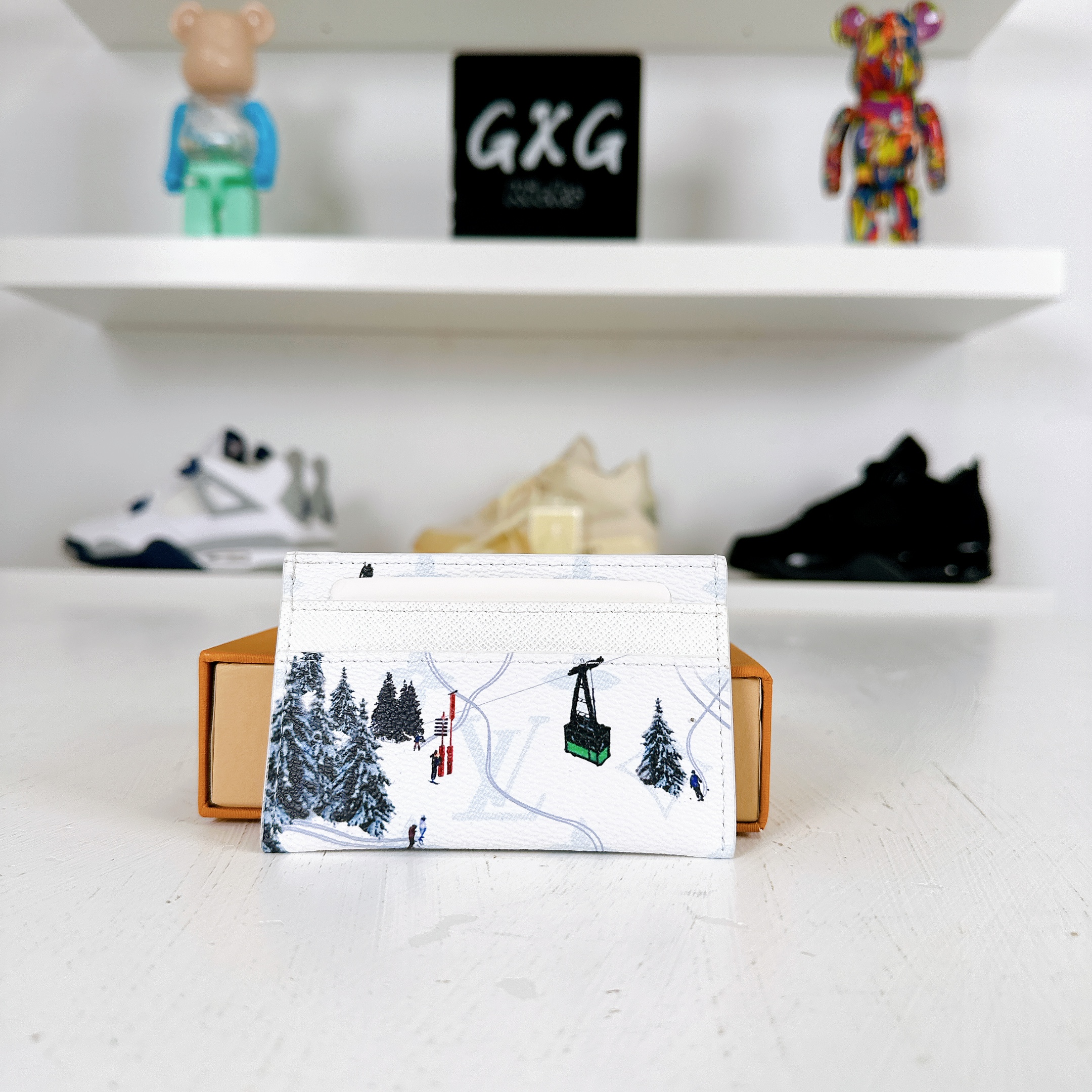 Louis Vuitton Ski Double Card Case White in Canvas