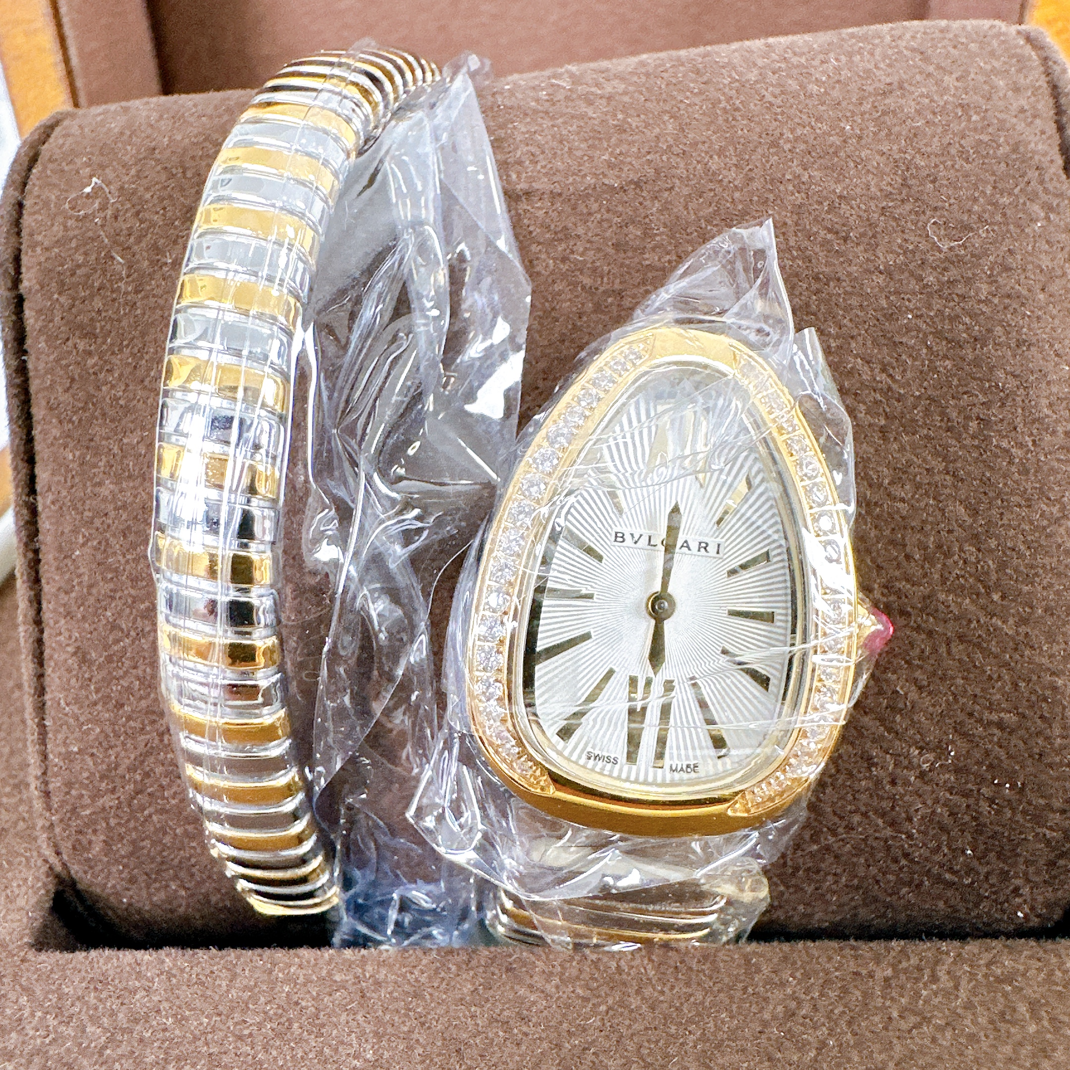 Bvlgari Serpenti Gold White Dial Watch