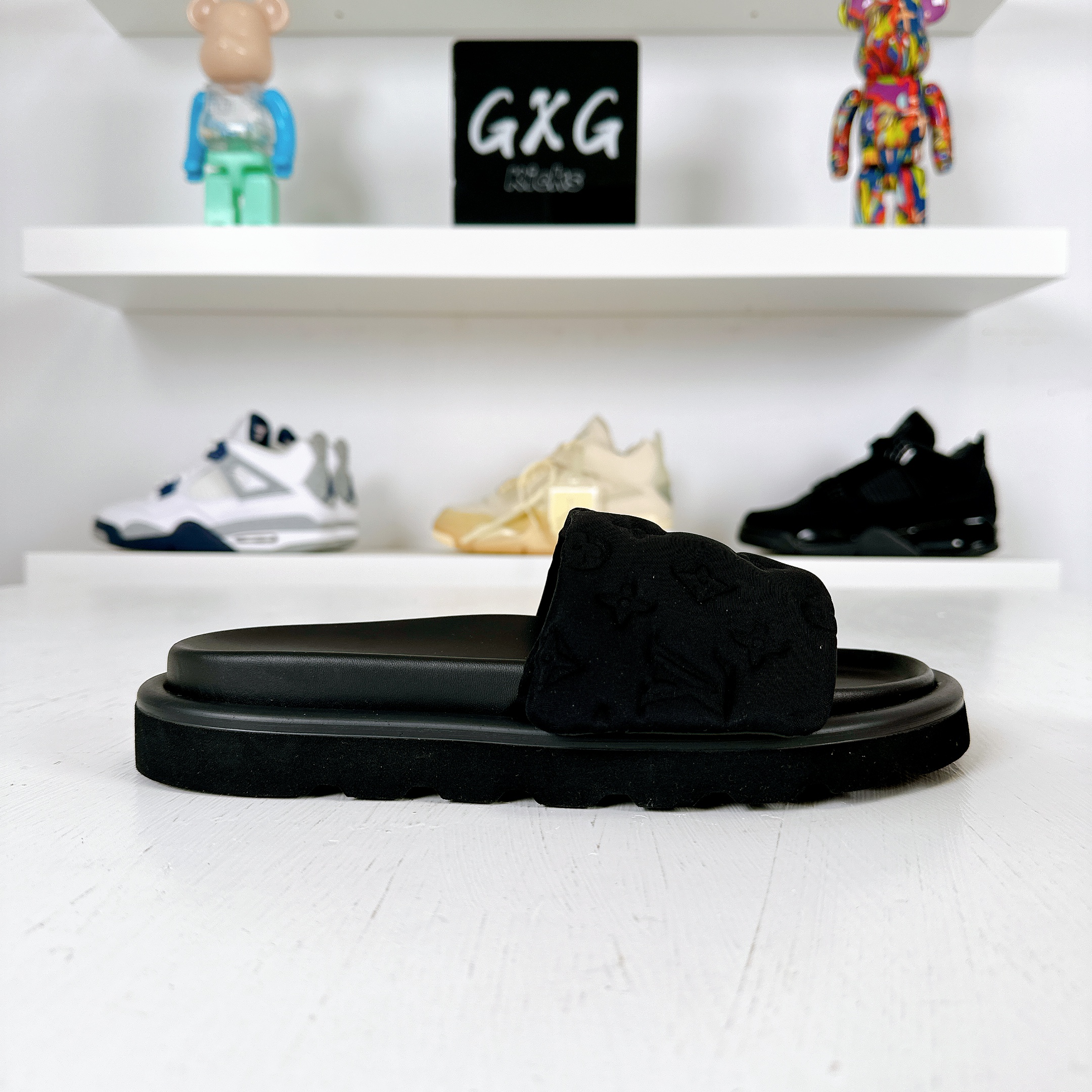 Louis Vuitton LV Monogram Slides - Black Sandals