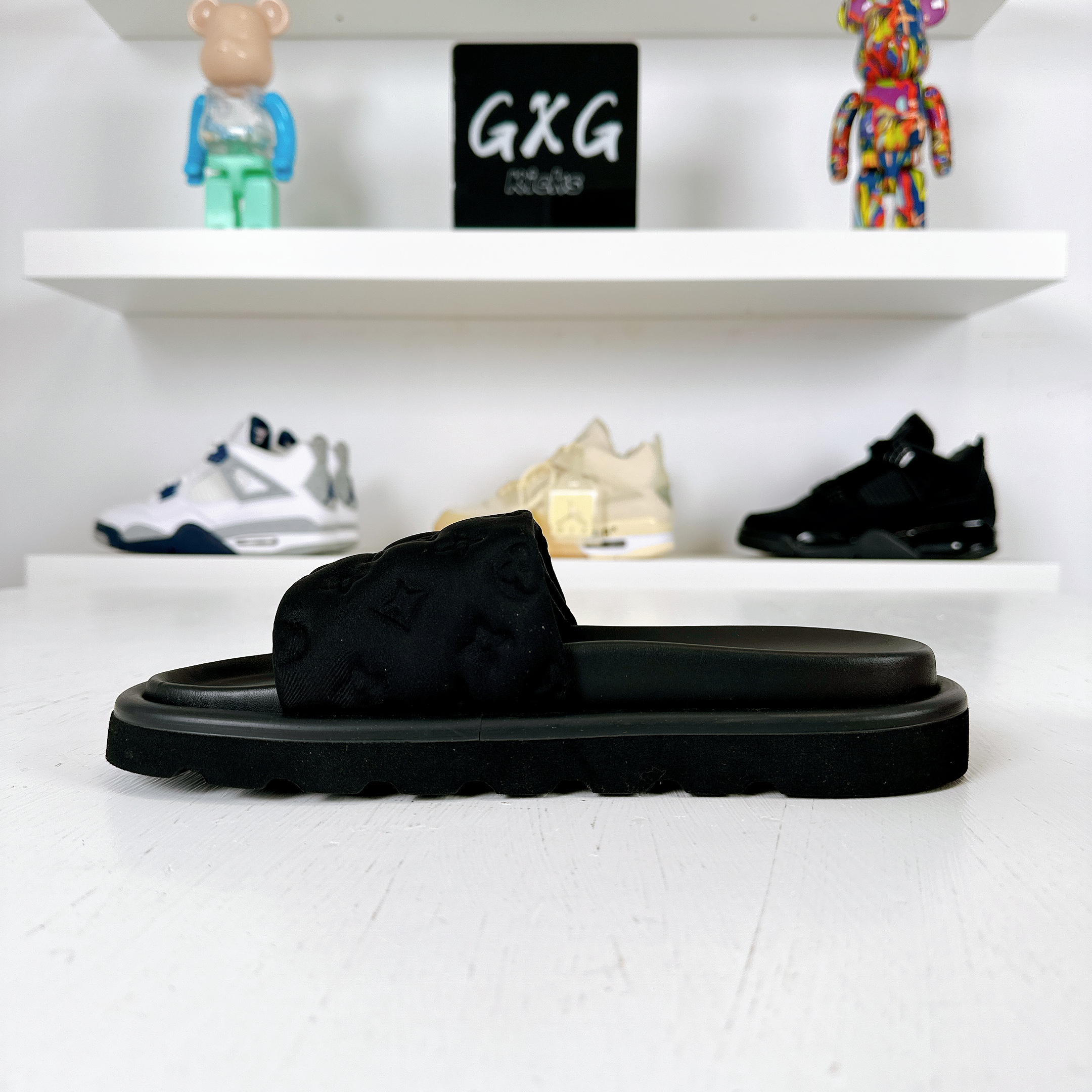 Louis Vuitton LV Monogram Slides - Black Sandals