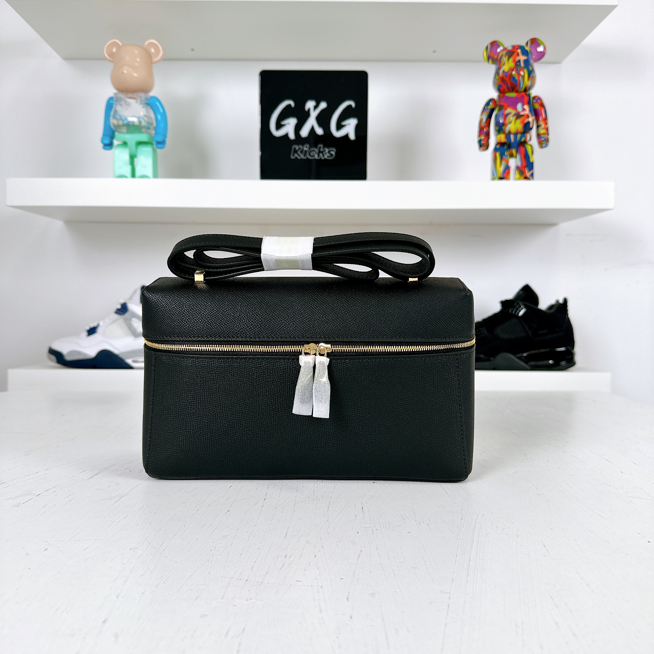 Loro Piana Extra Pocket Zip Leather Shoulder Bag