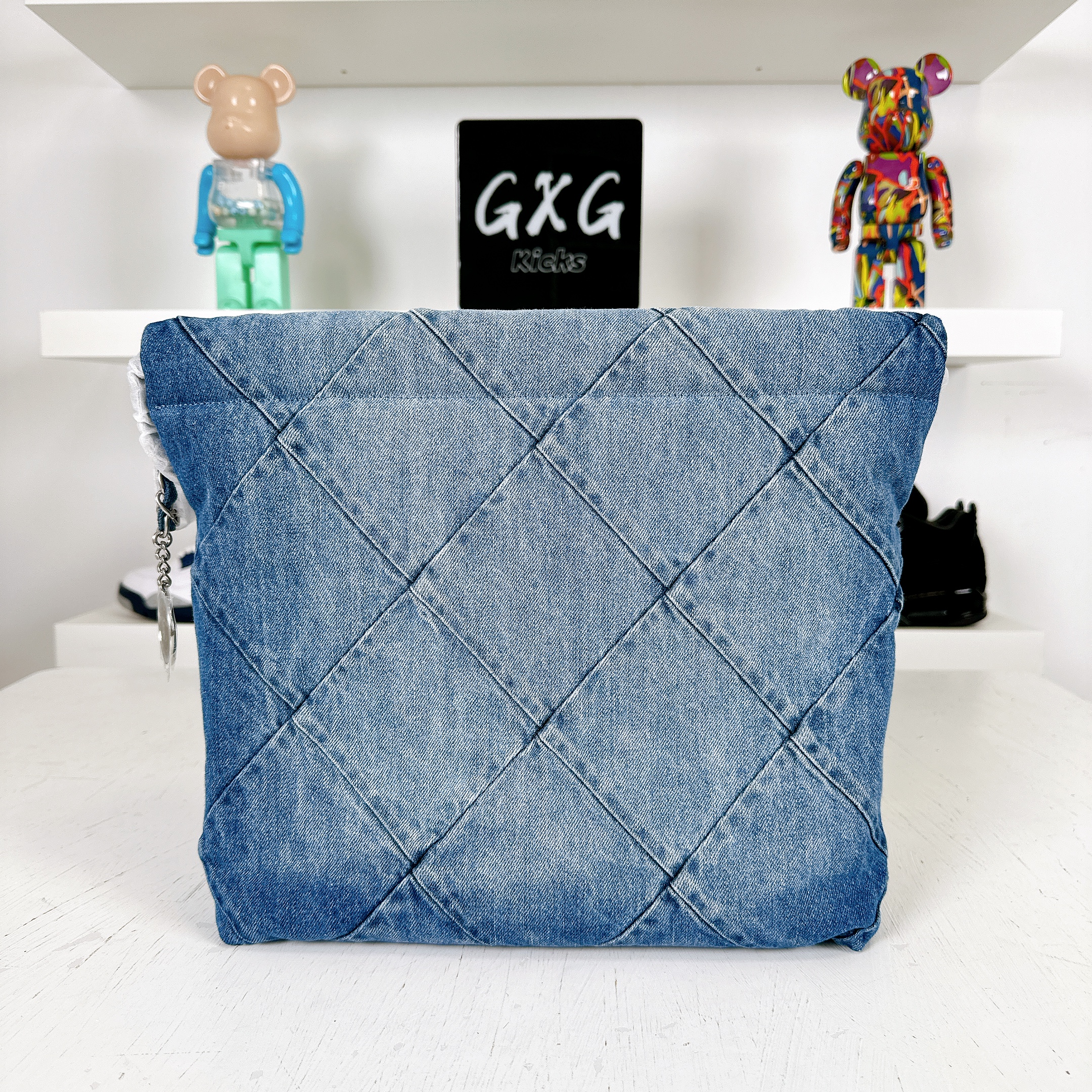 CHANEL Denim Quilted Chanel Blue