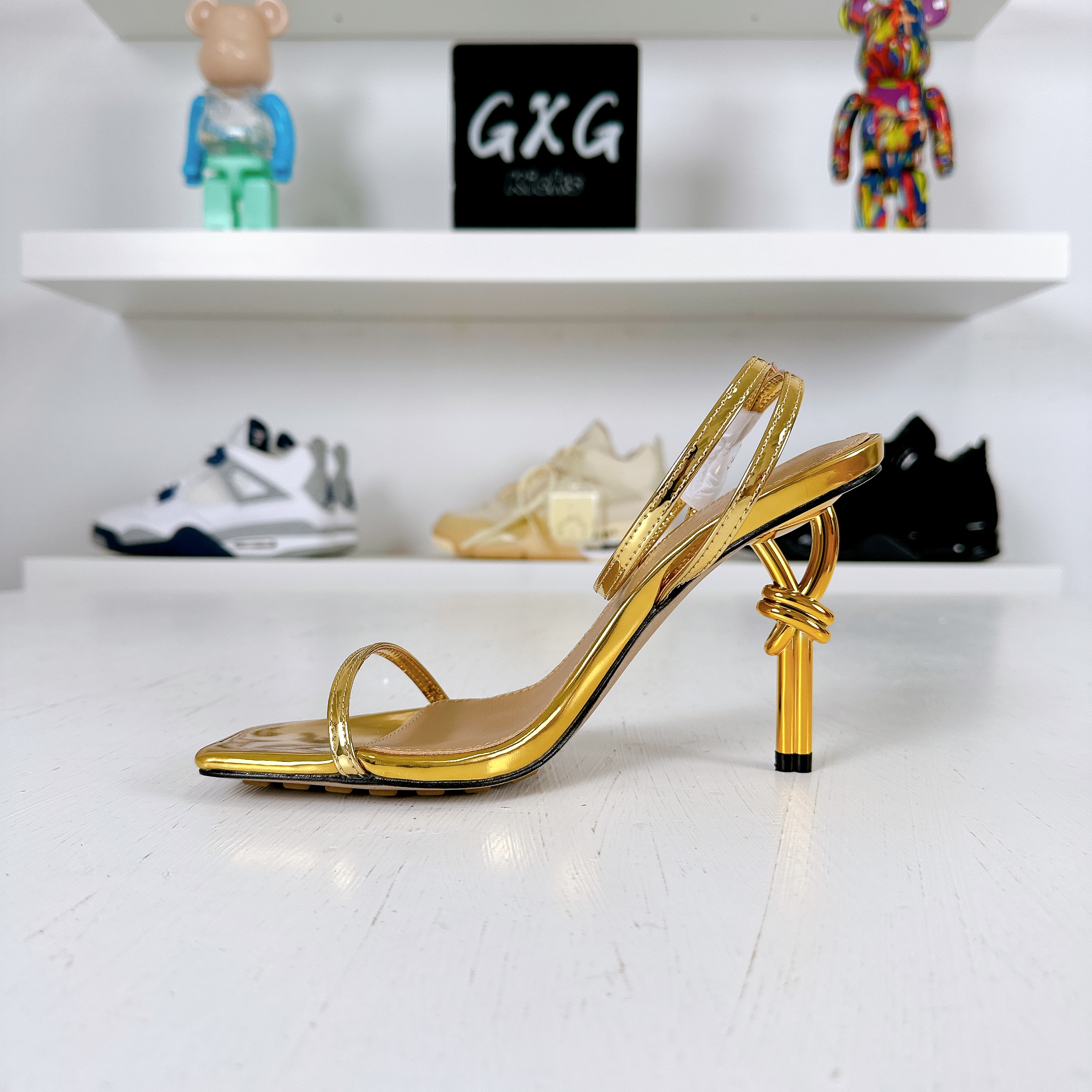 Bottega Veneta METAL HEEL HIGH HEEL SANDALS