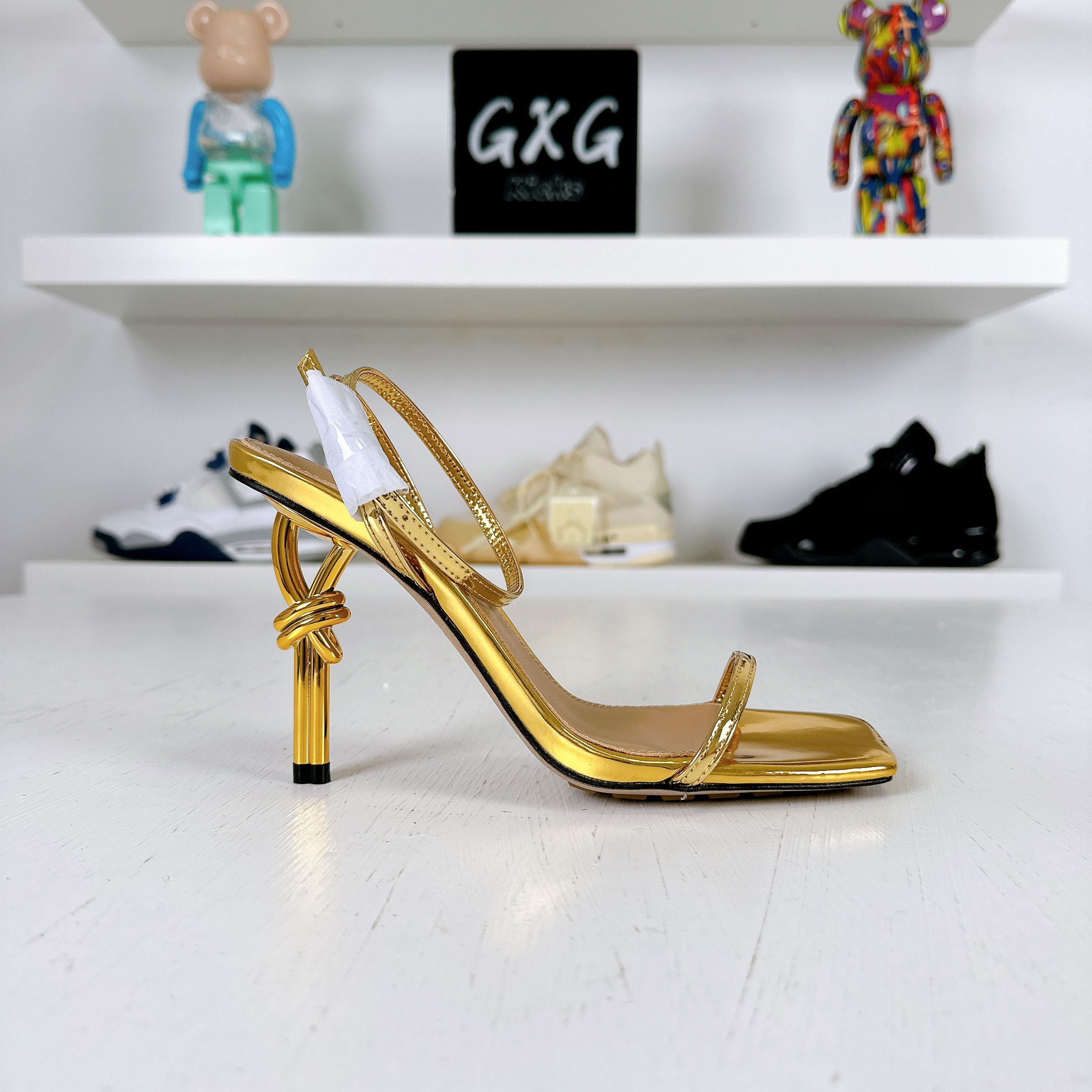 Bottega Veneta METAL HEEL HIGH HEEL SANDALS