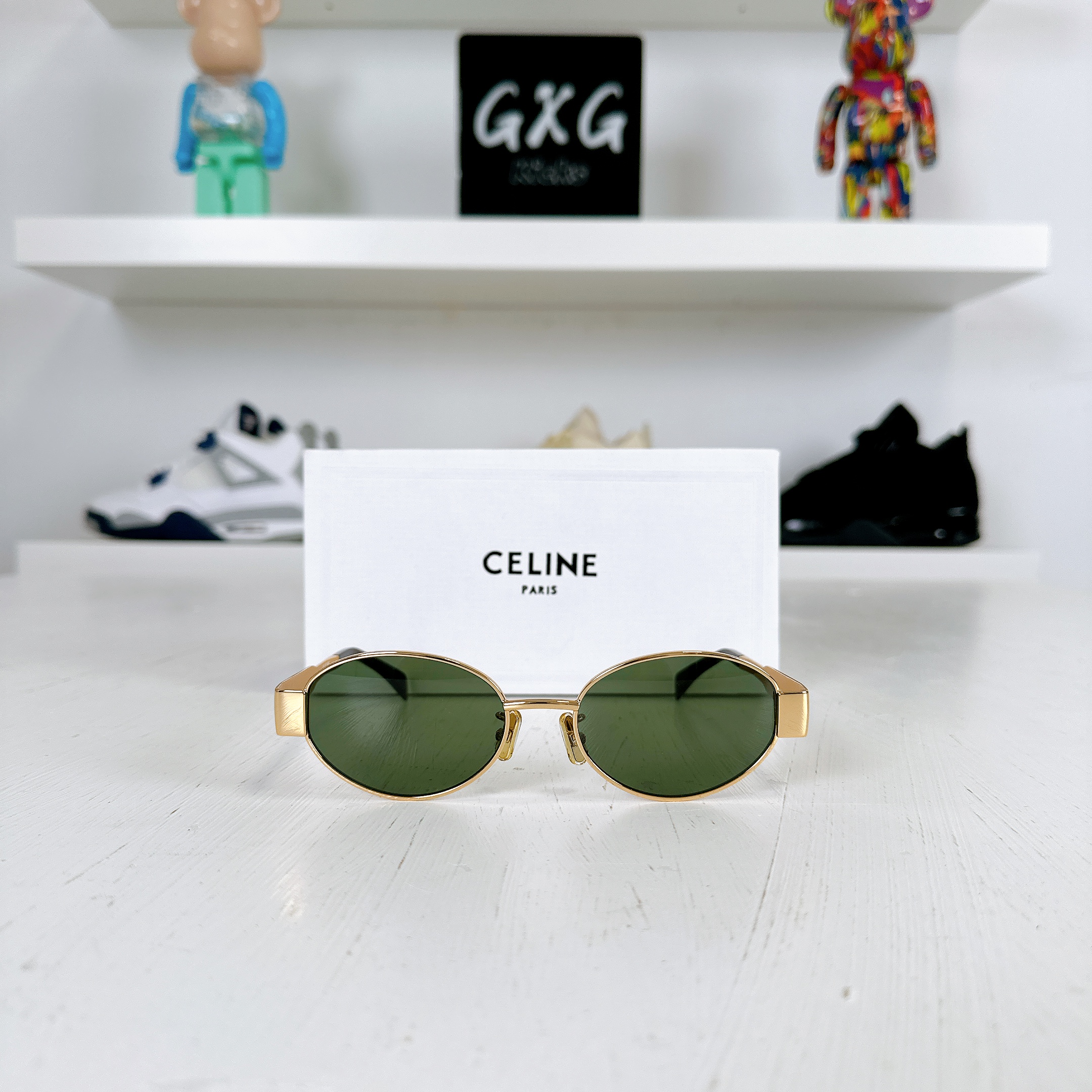 Sunglasses Celine Gold in Metal