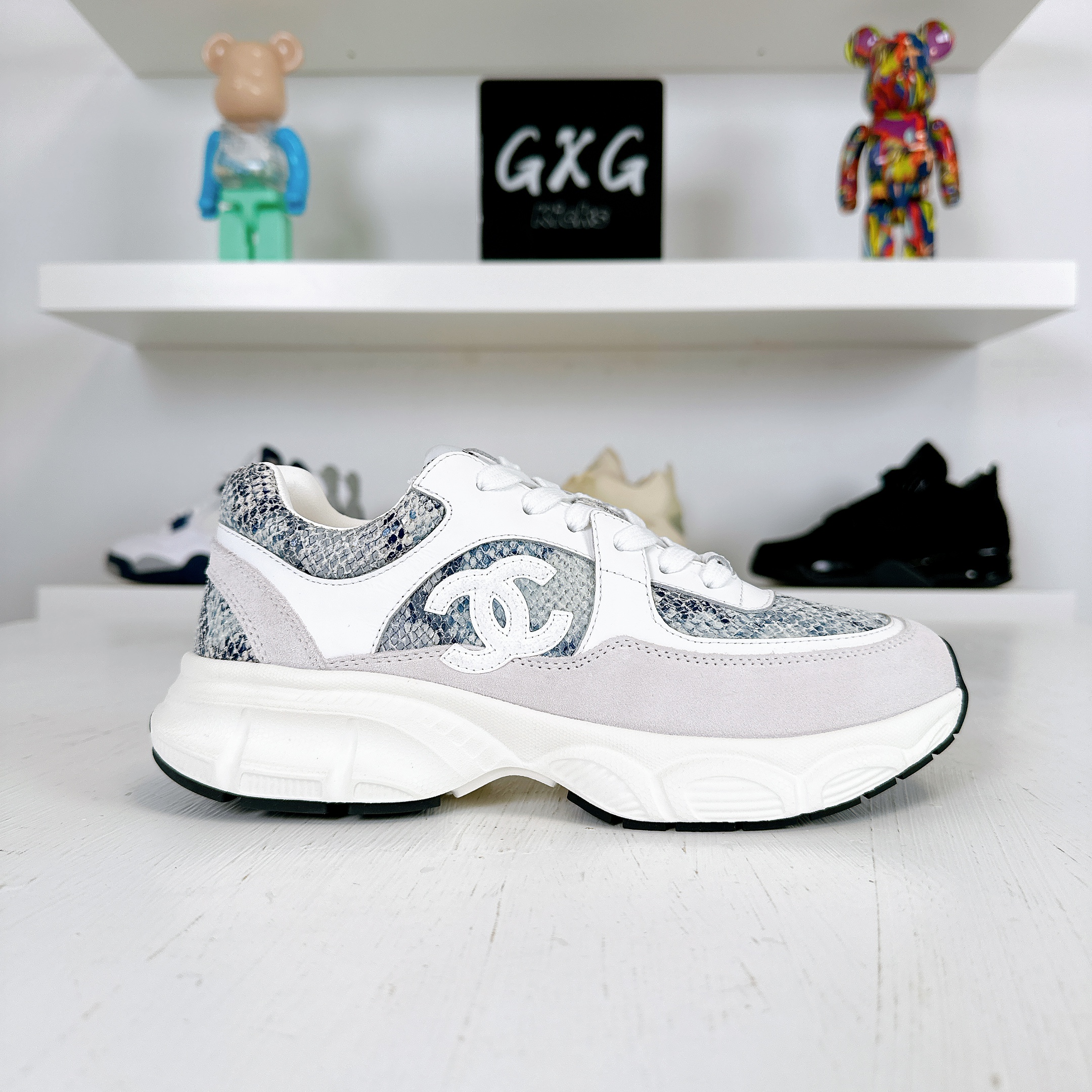 Chanel Interlocking CC Logo Sneakers - White Sneakers