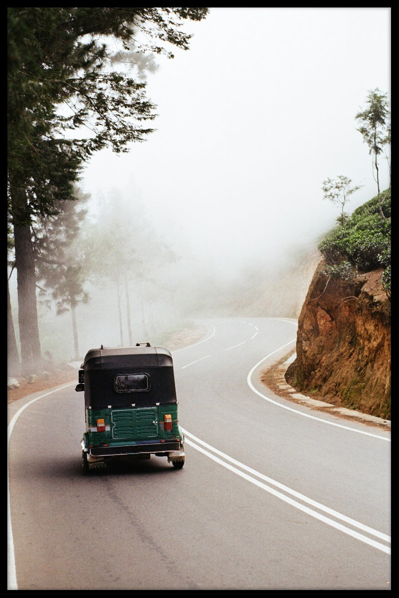 Sri Lanka Tuk Tuk on Mountain juliste
