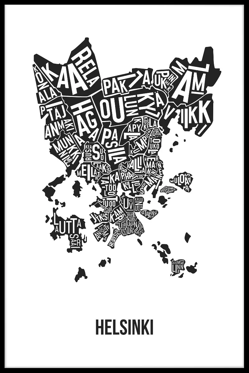 Helsinki Text Map juliste