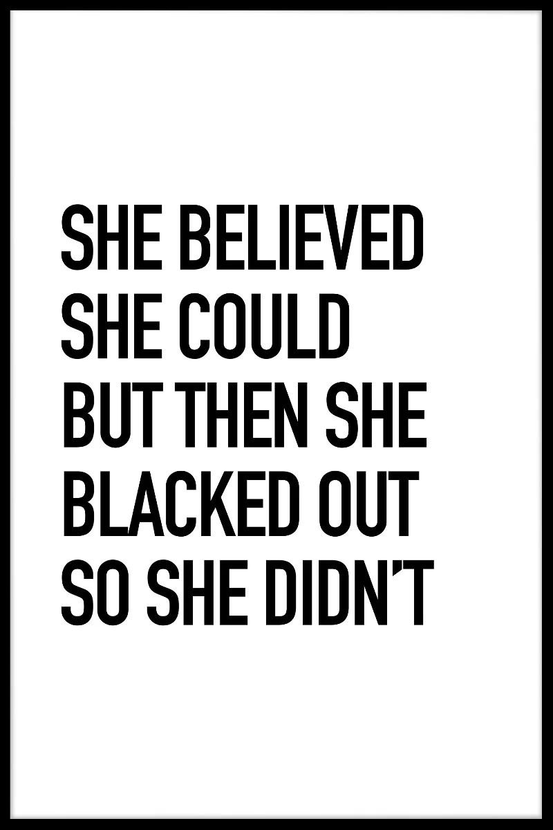 She Believed juliste